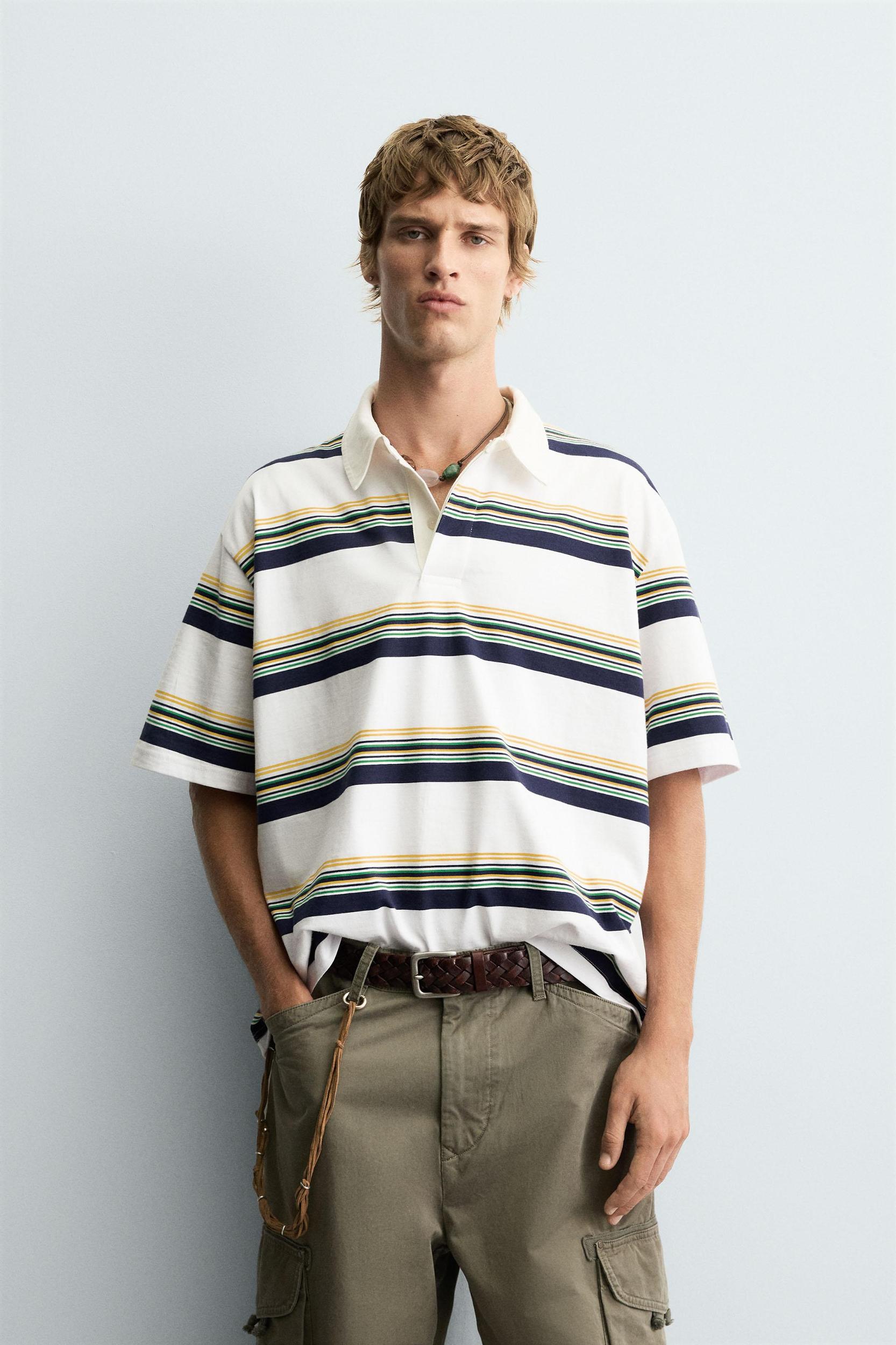 STRIPED POLO SHIRT Product Image