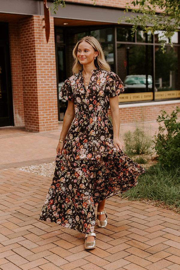 Falling For You Floral Maxi Dress Product Image