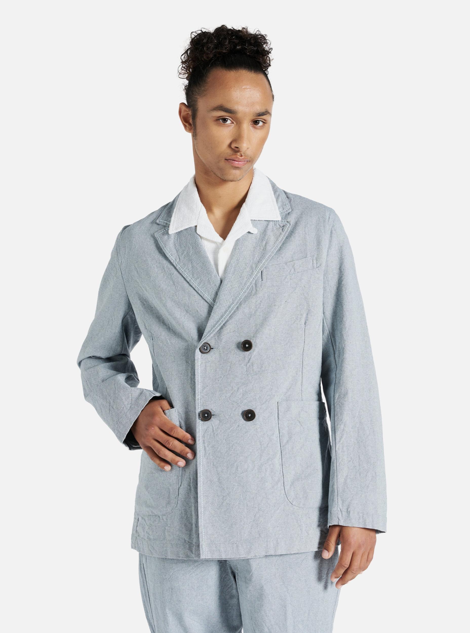 Indigo Reworked Jean Cloth Manor Jacket Product Image