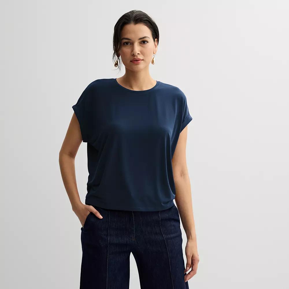 Women's Nine West Crewneck Dolman Tee, Size: Small, Olive Green Product Image