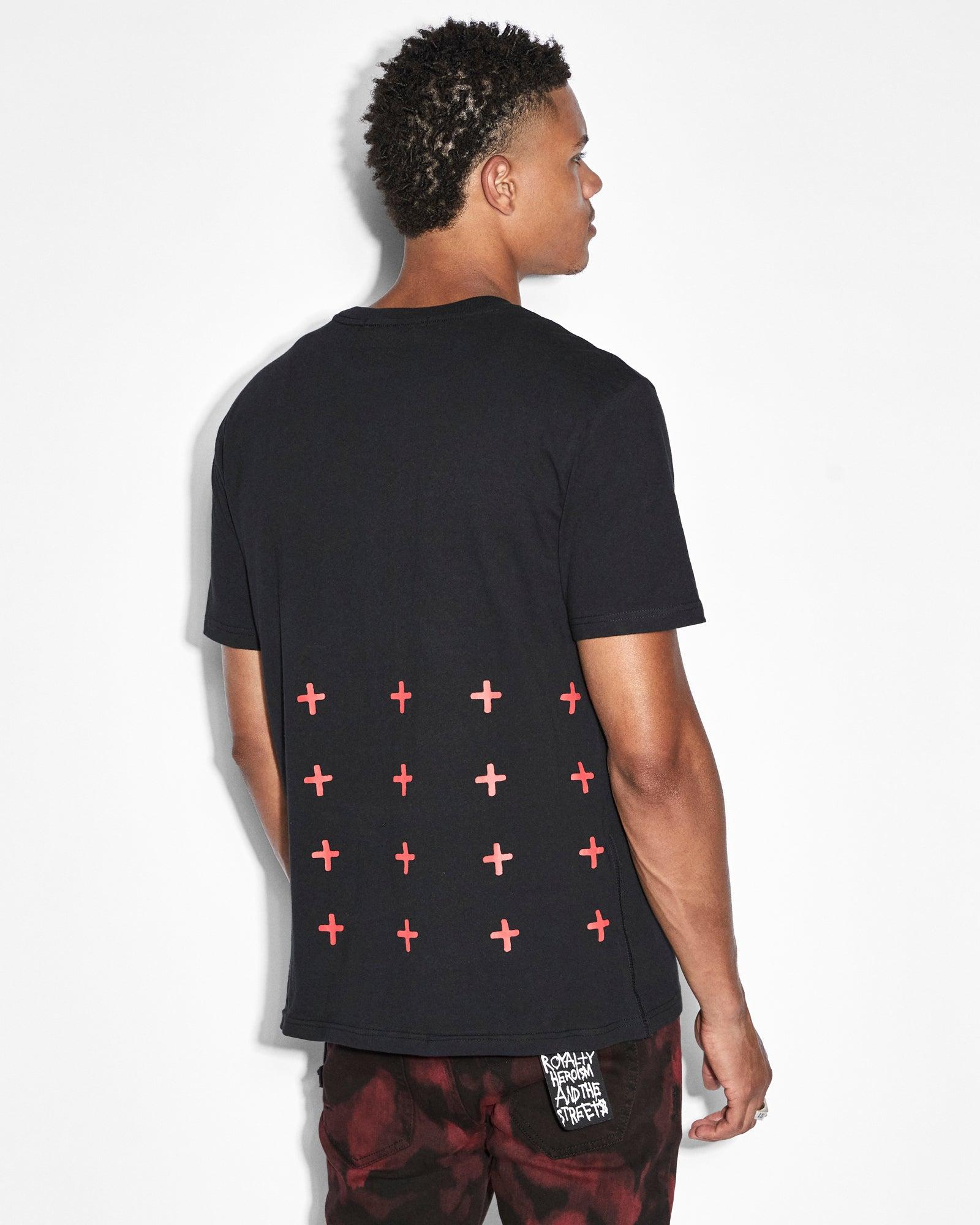 SCRIPTED KASH SS TEE RED/BLACK Male Product Image