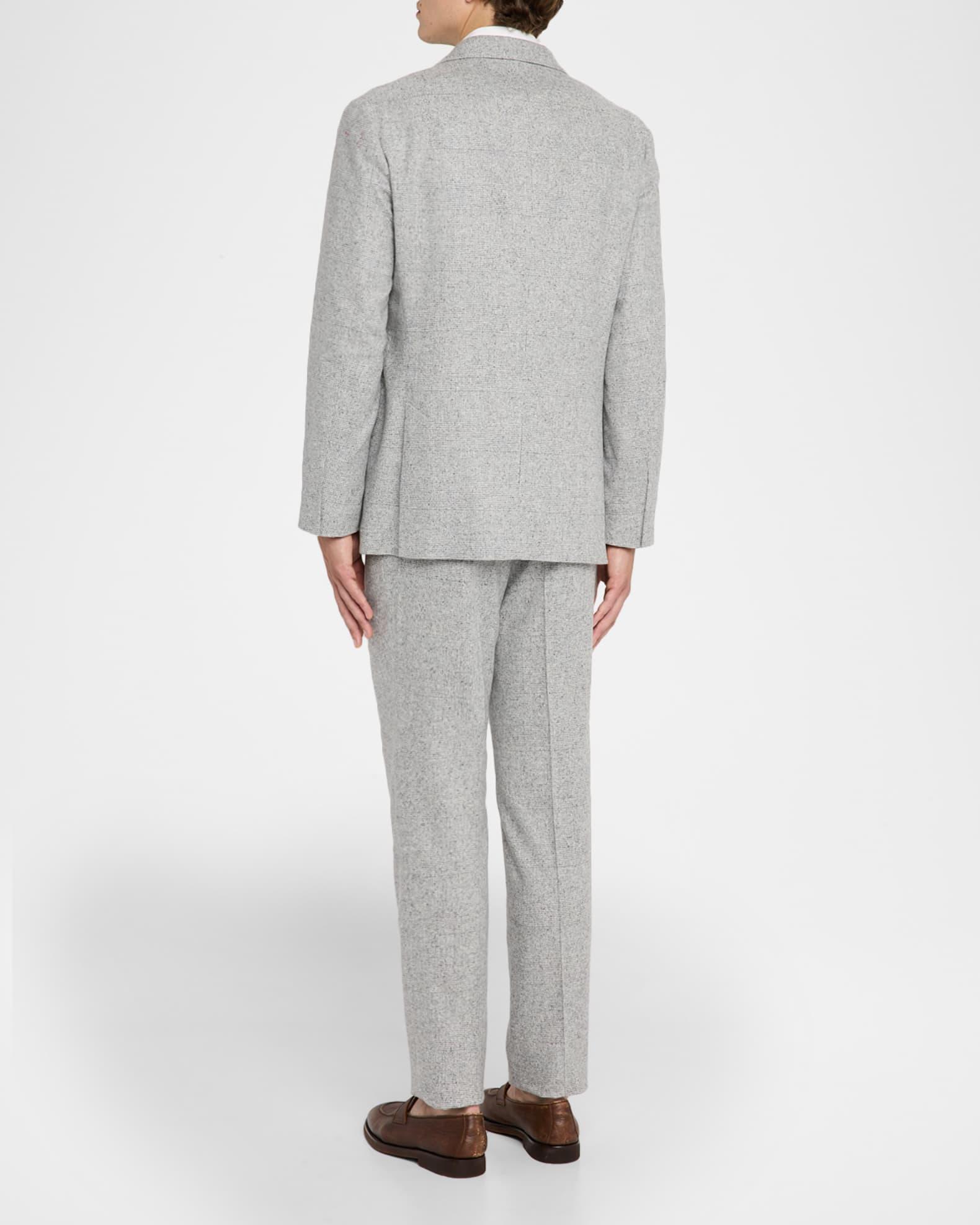 Men's Plaid Donegal Effect Two-Piece Suit Product Image