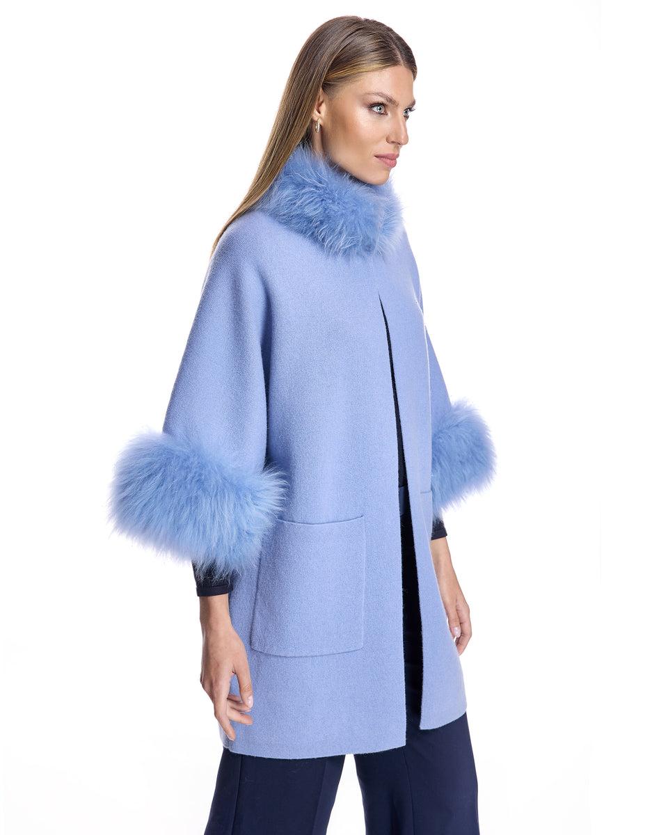 Cashmere Kimono with Cashmere Goat Trim Product Image