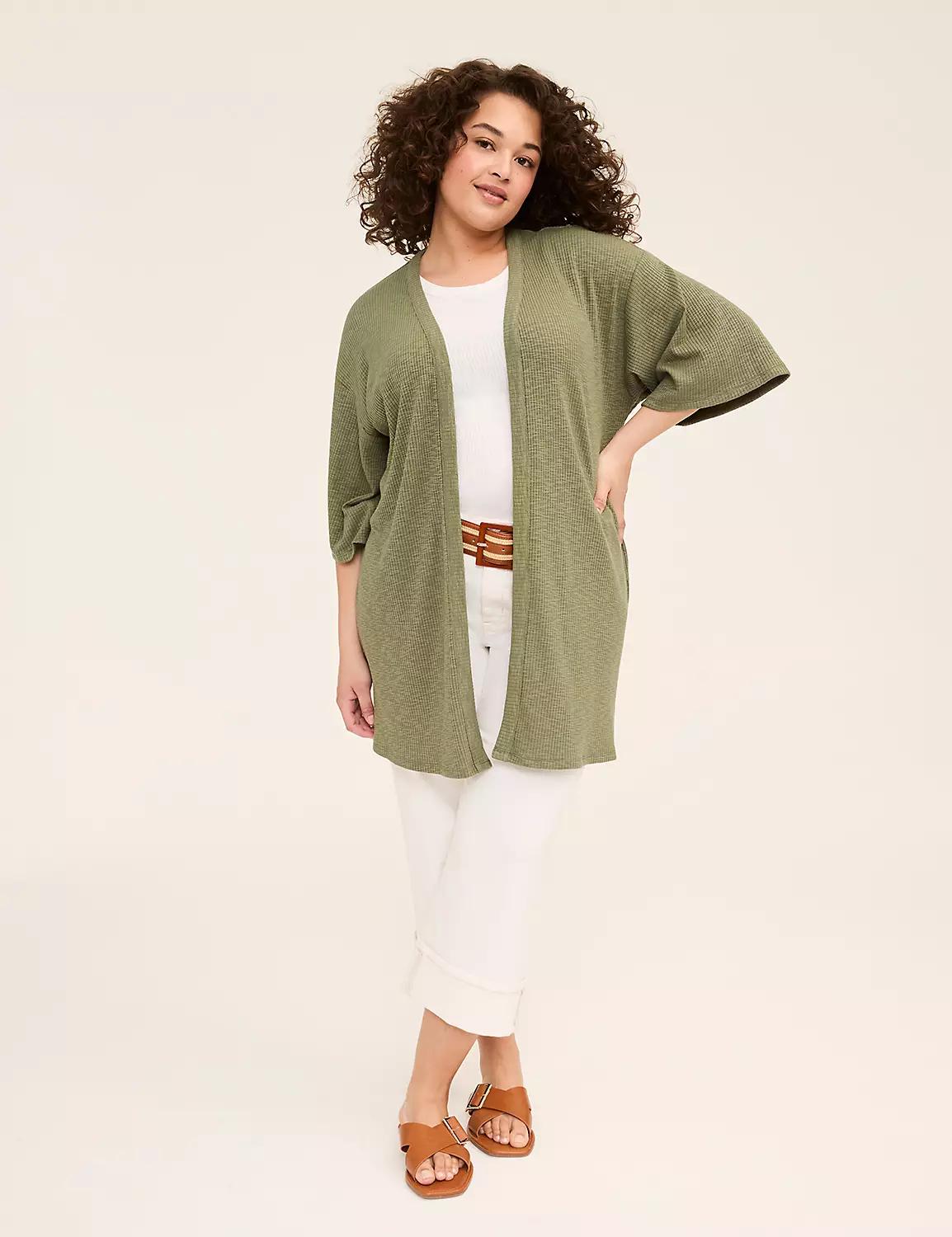Kimono-Sleeve Open-Front Overpiece Product Image
