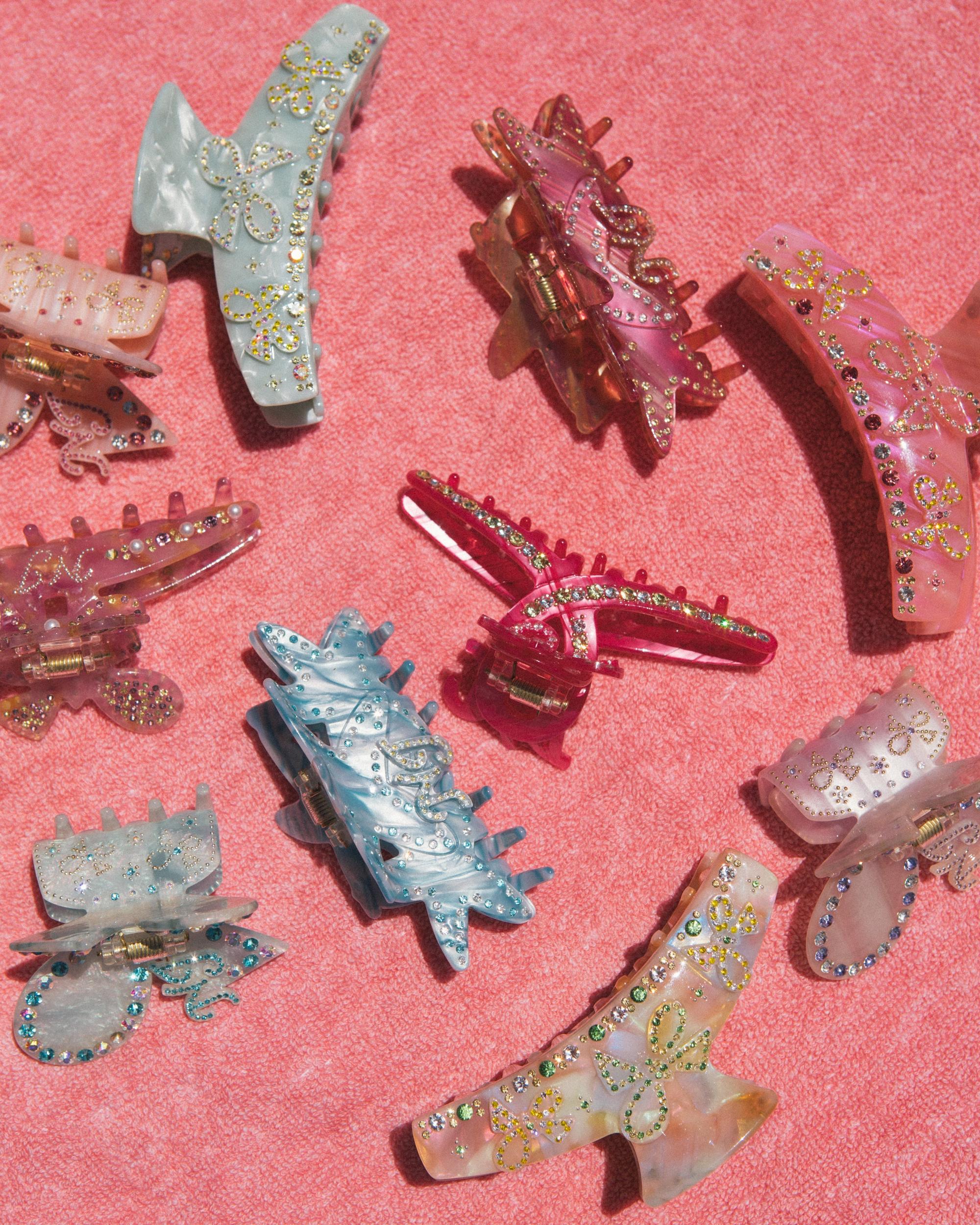 Paulina Crystal Star Claw Clip (Pink) (Final Sale) Product Image