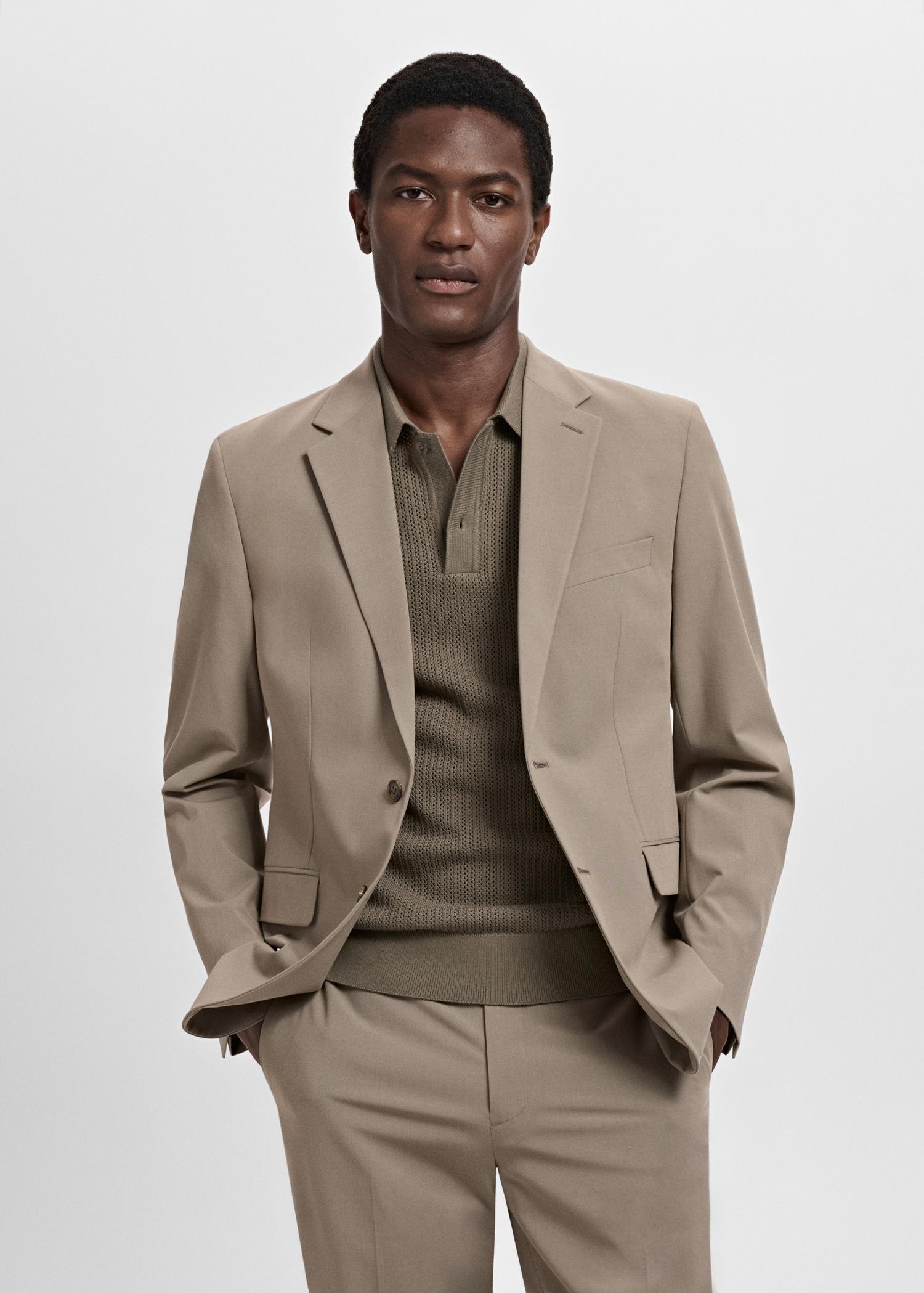 Milan slim-fit suit blazer - Men | MANGO USA Product Image