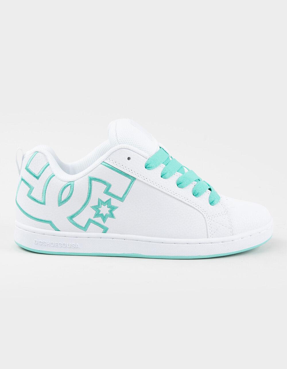 DC SHOES Court Graffik Womens Shoes - WHT/GREEN Product Image