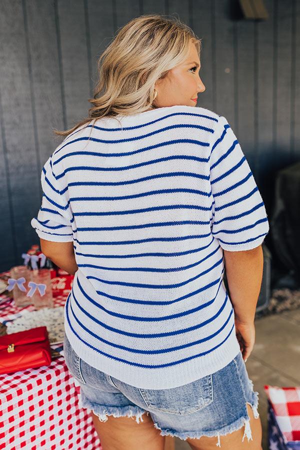 America Embroidered Knit Top Curves Product Image