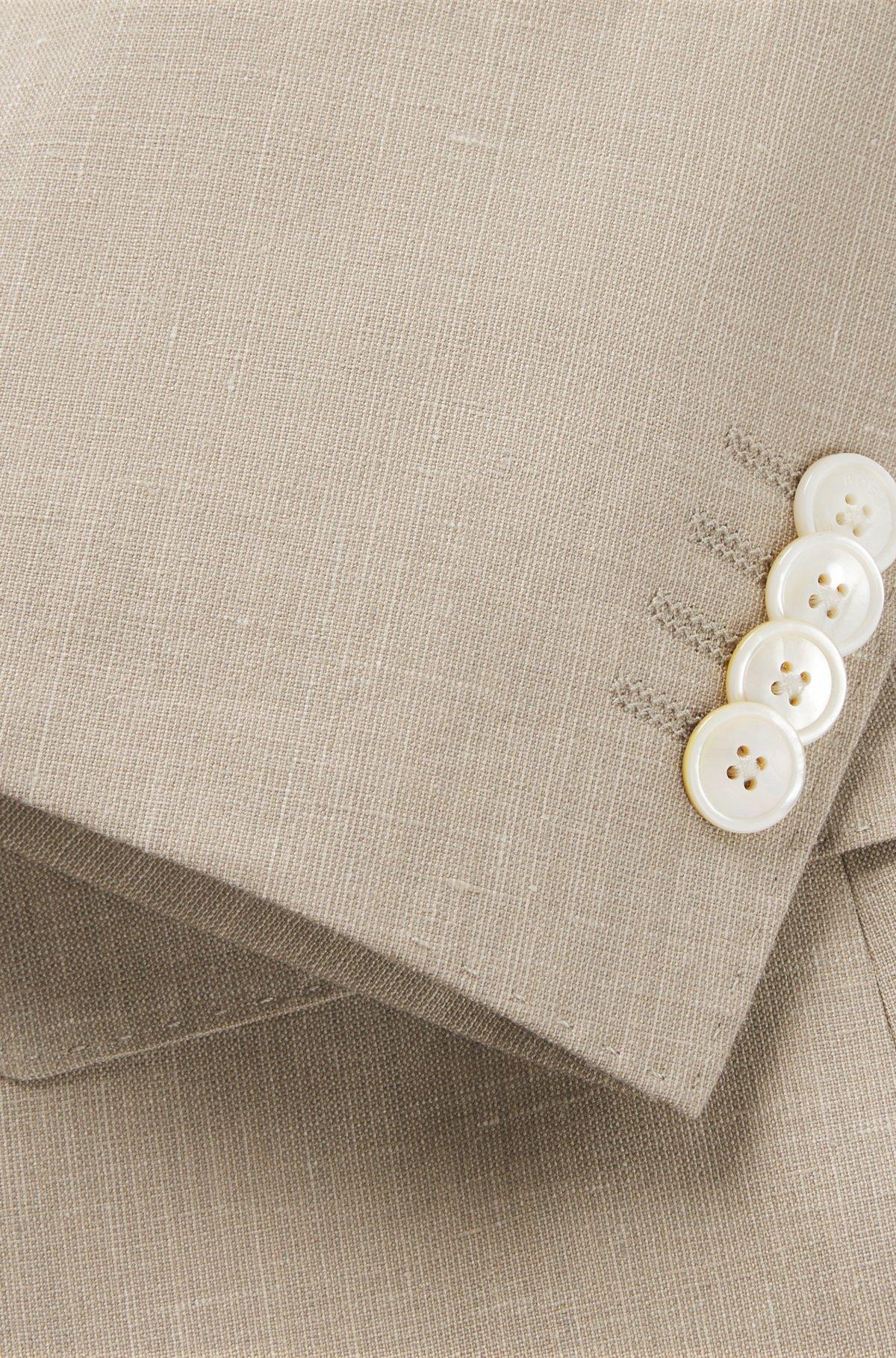 Slim-fit suit in a micro-patterned linen blend Product Image