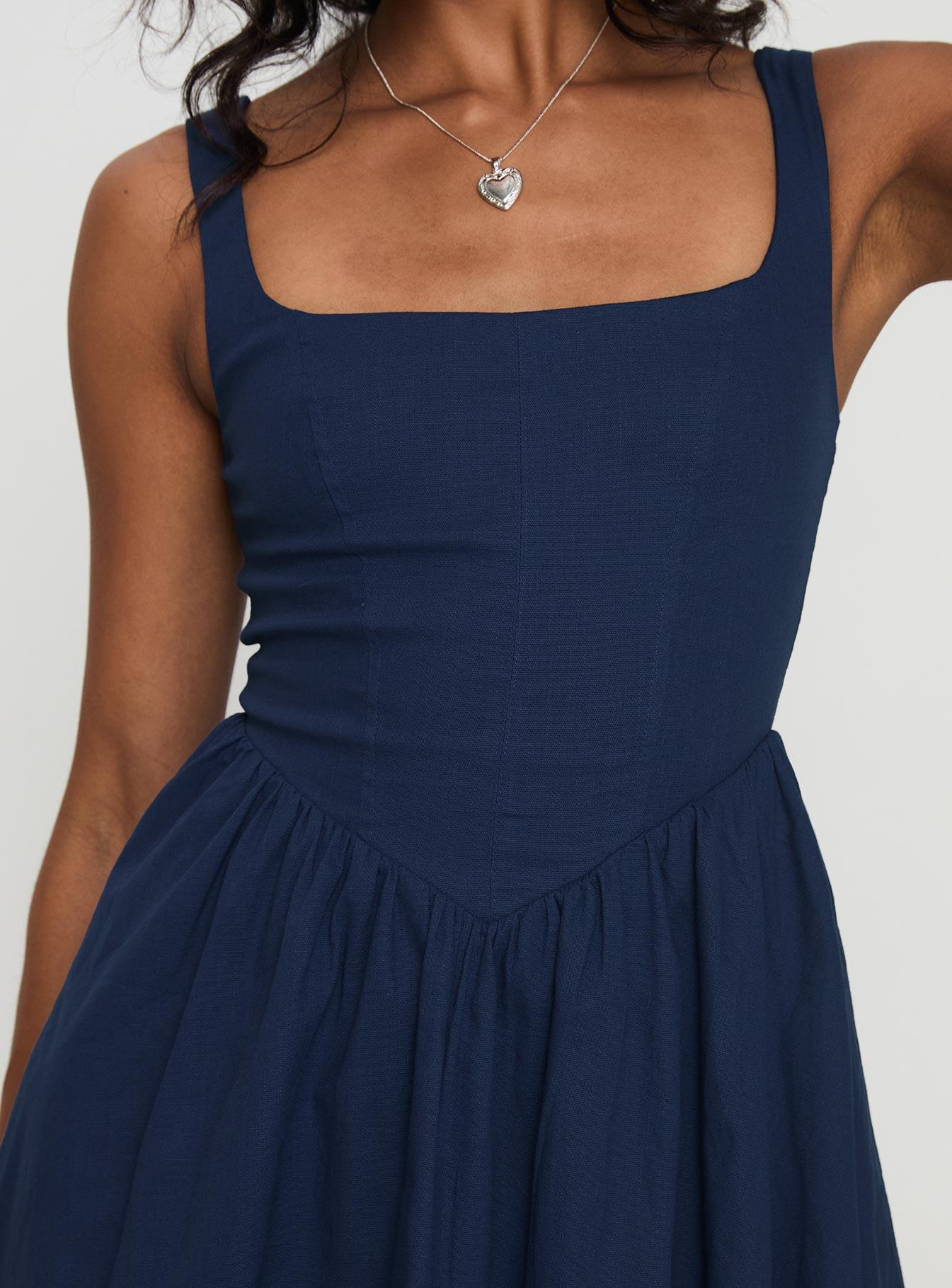 Martie Mini Dress Navy Product Image