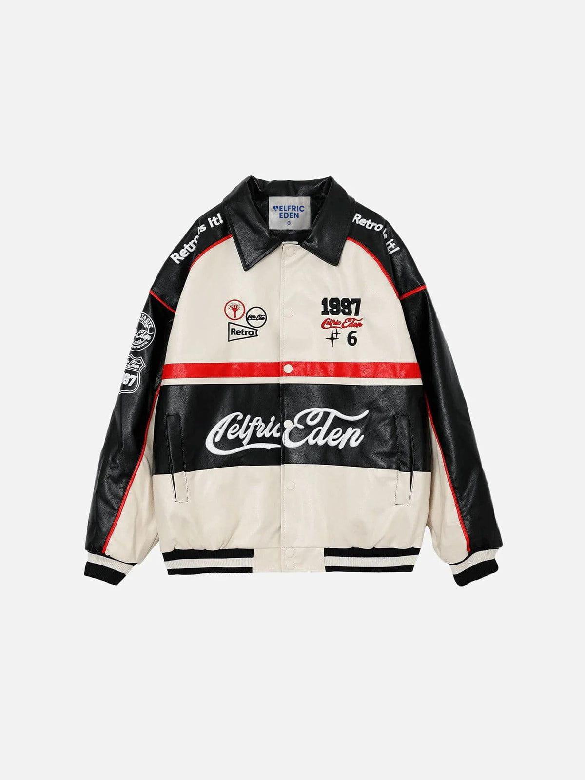 Aelfric Eden Color Block Motorcycle Jacket Product Image