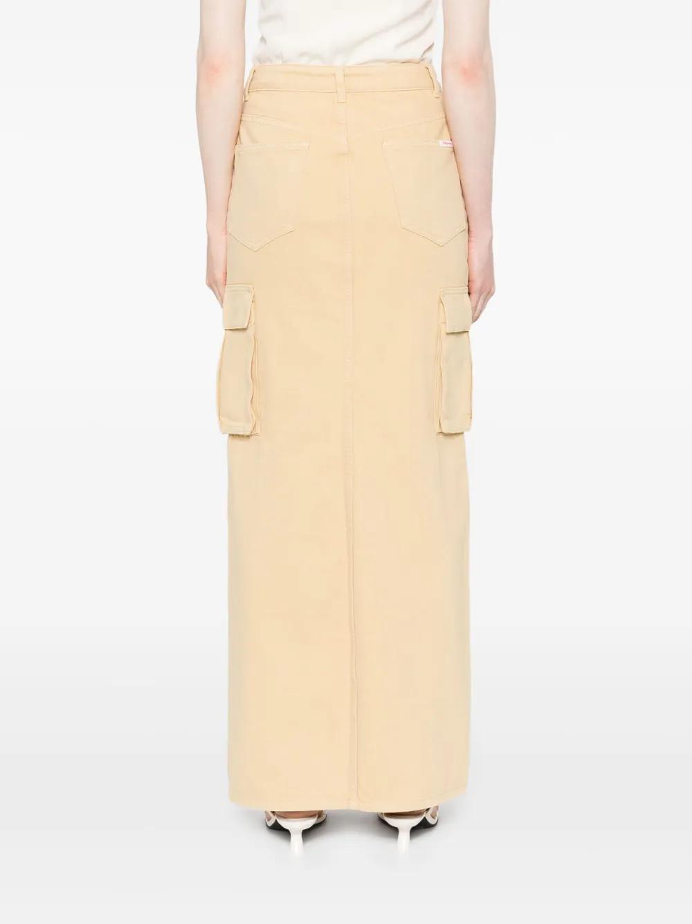 gem-embellished denim maxi skirt Product Image