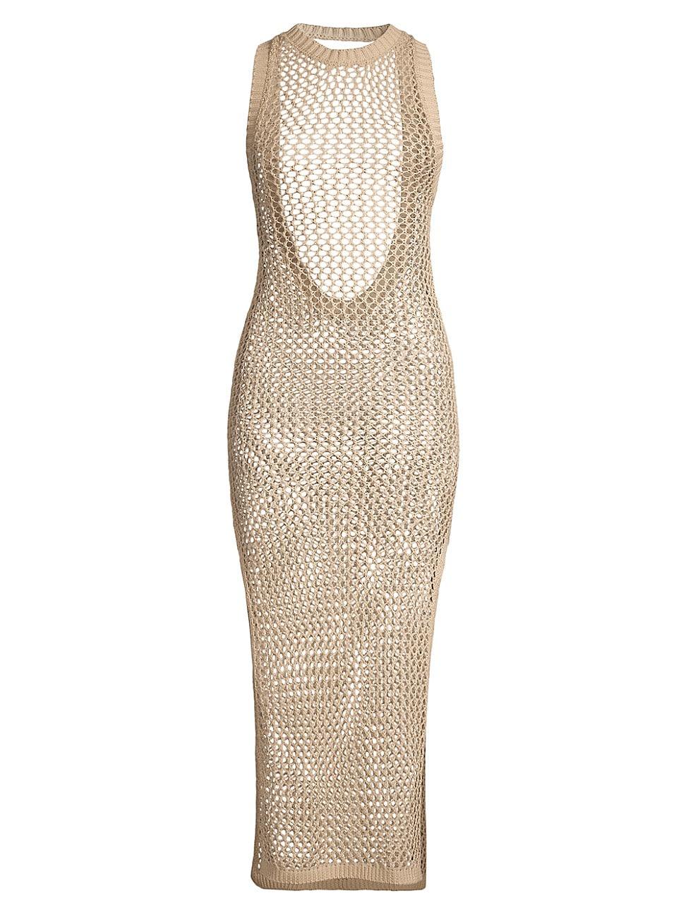 Womens Holly Net Cover-Up Midi-Dress Product Image
