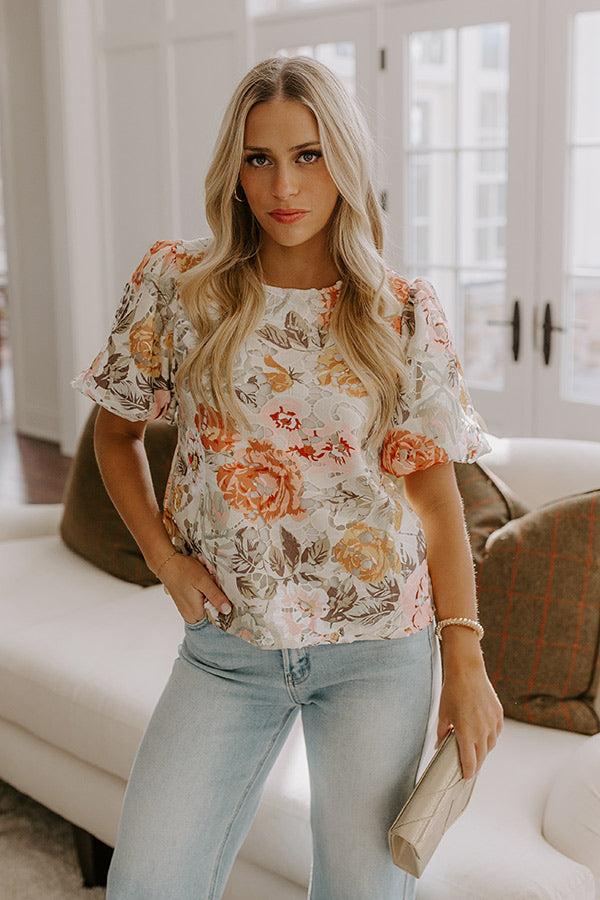 Tea Garden Chic Floral Top Product Image