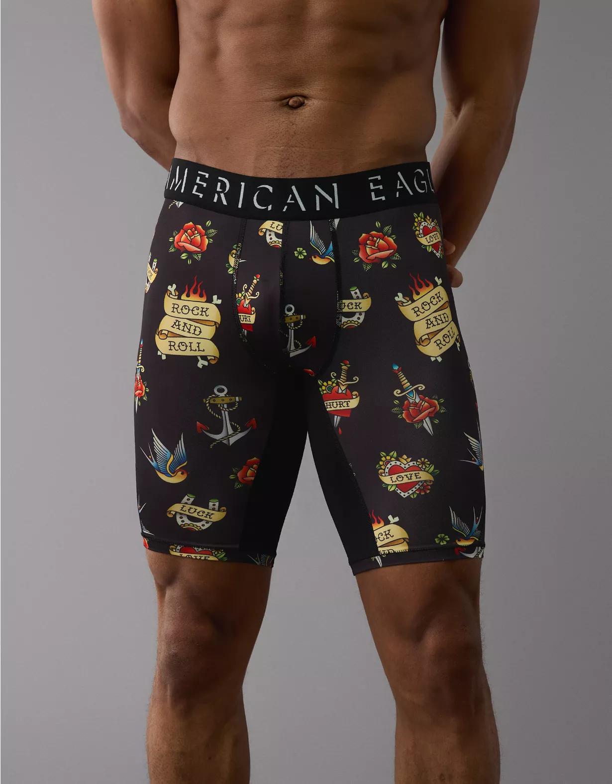 AEO Men's Sailor Tattoos 8" Flex Boxer Brief Product Image