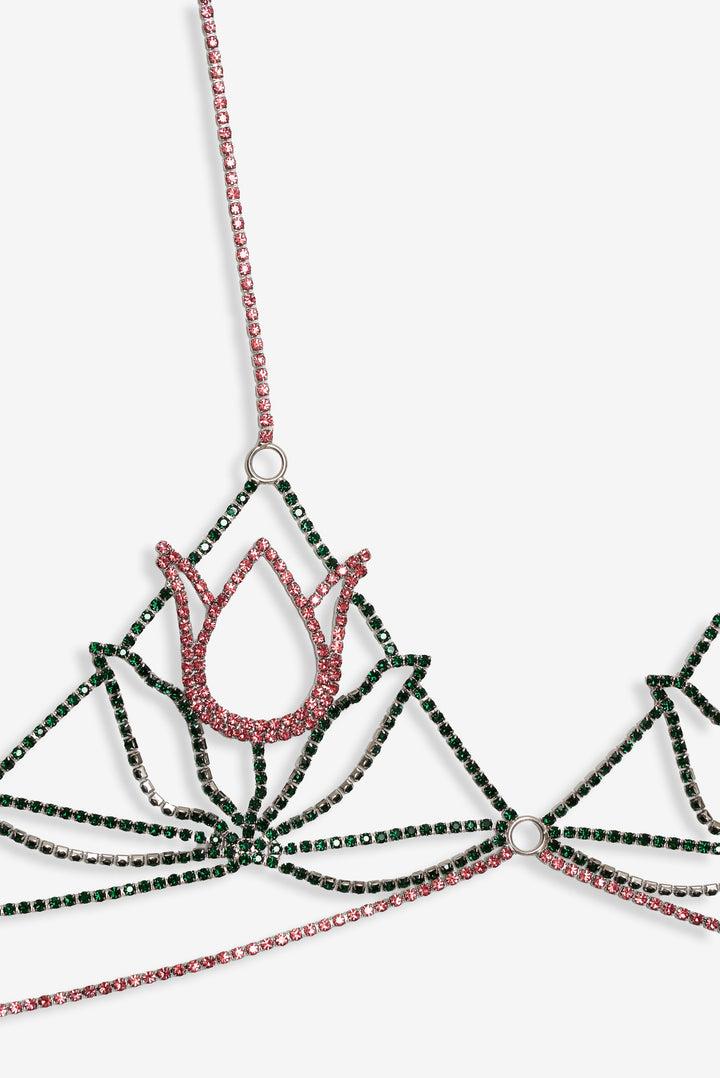 Tulip Rhinestone Bralette — Pink Product Image
