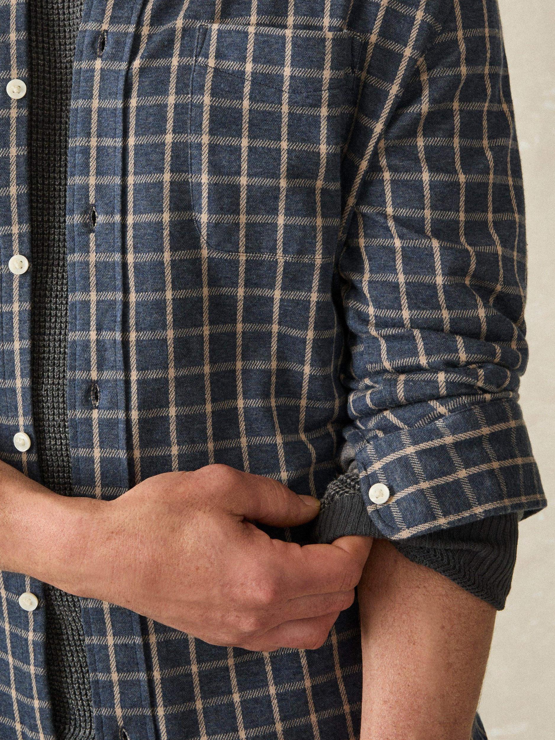 Coastline Knit Shirt - Twilight Check Male Product Image