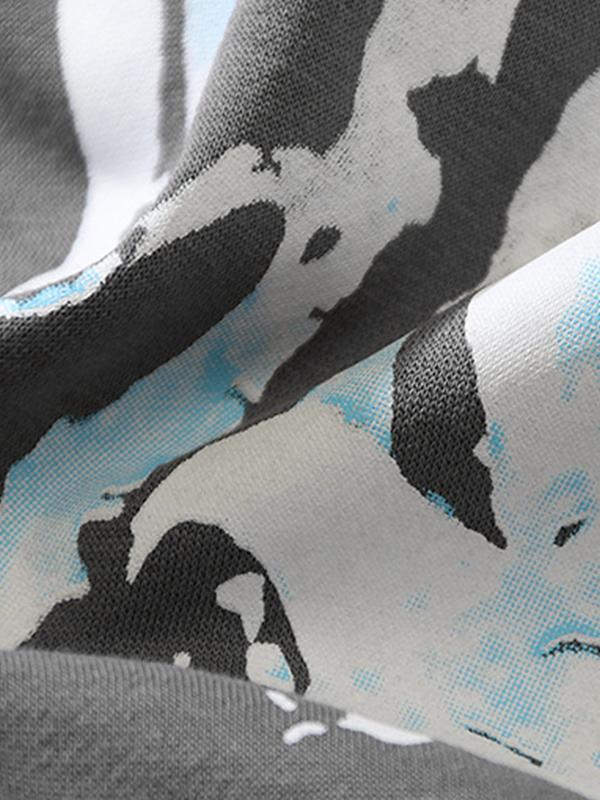 Men's Graffiti Splash Ink Print Oversized Hoodie Product Image