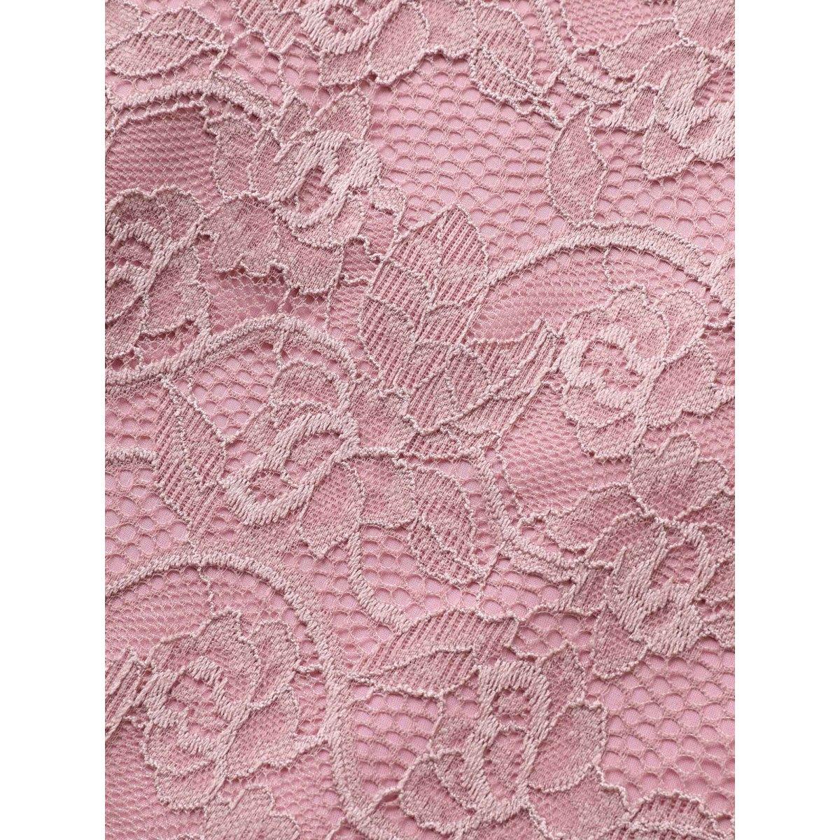 Plus Size Tiered Lace Panel Adjustable Straps Cami Top Women DustyPink Elegant Tiered Everyday Tank Tops Camis BloomChic 18-20/2X Product Image