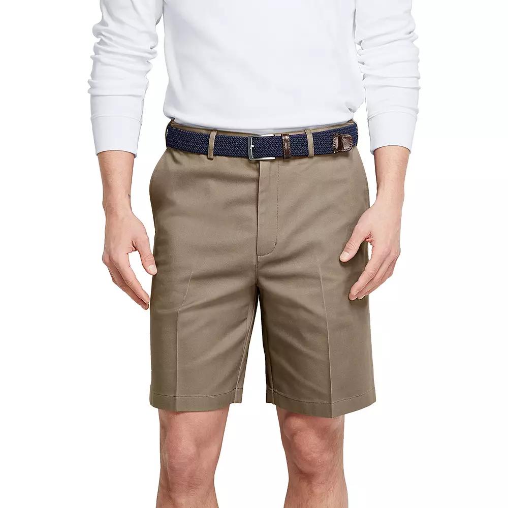 Big & Tall Lands' End Comfort Waist 9-inch No-Iron Chino Shorts, Men's, Size: 52, Green Product Image