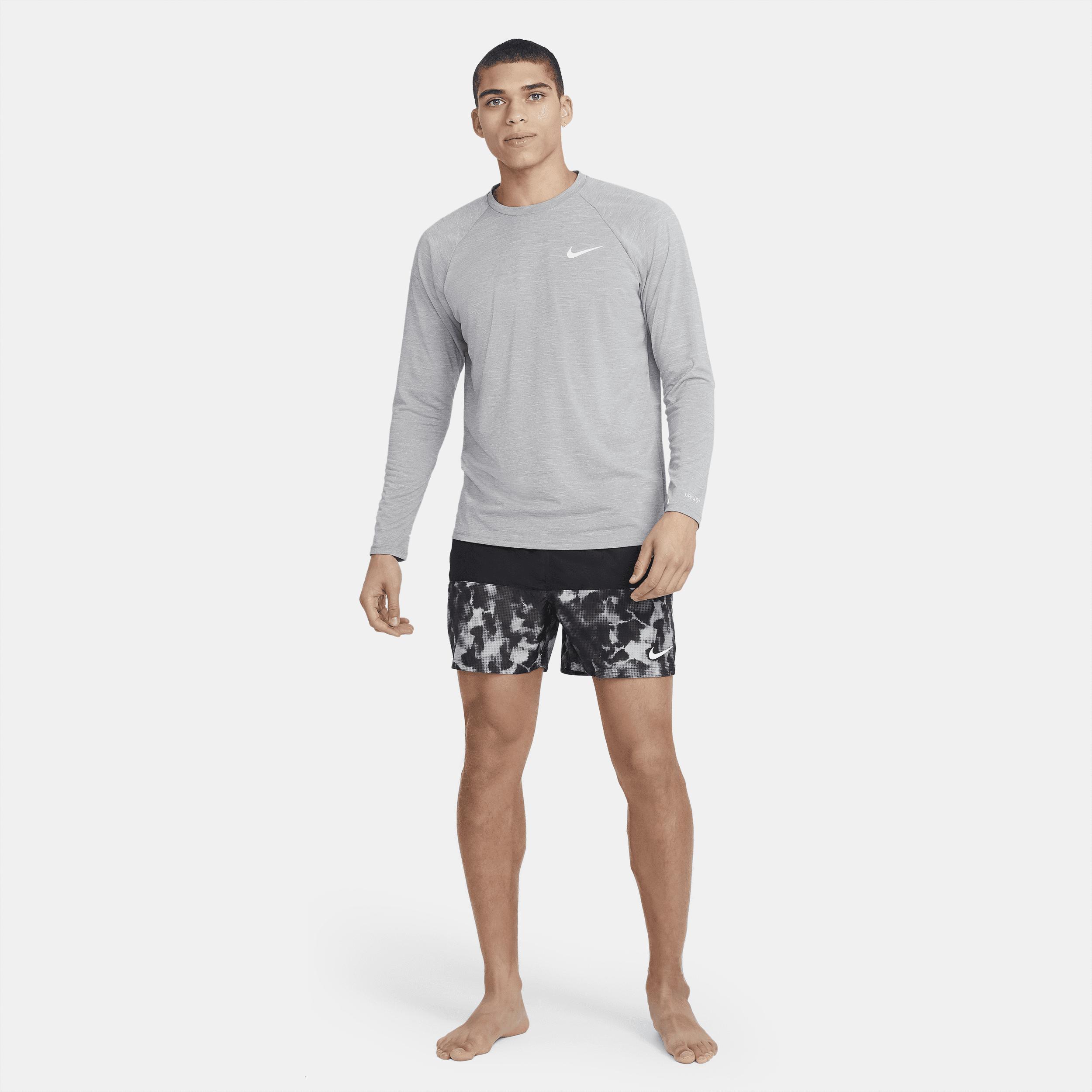 Nike Men's Heathered Long-Sleeve Hydroguard Swim Shirt Product Image