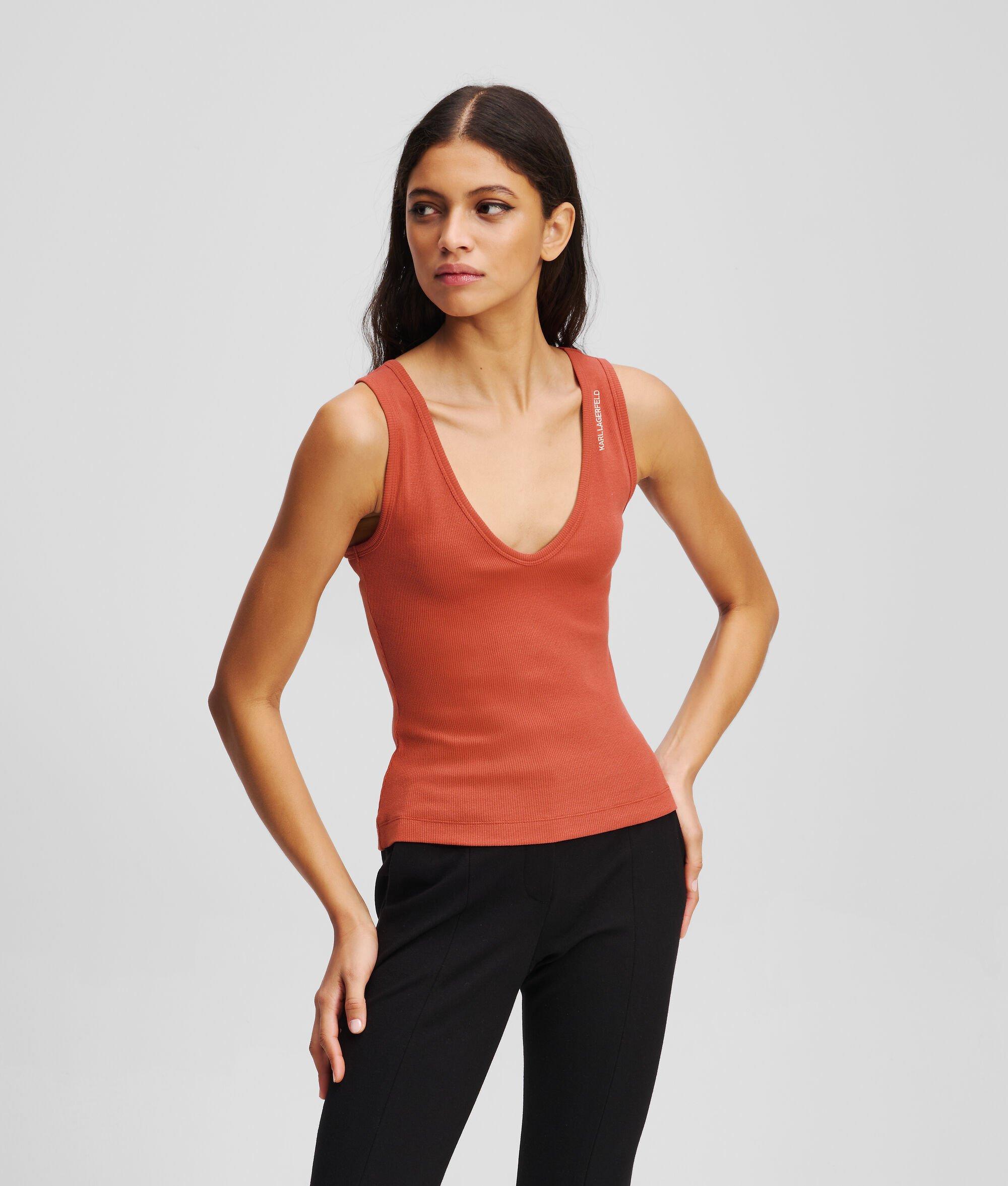 RIBBED V-NECK TANK TOP Product Image