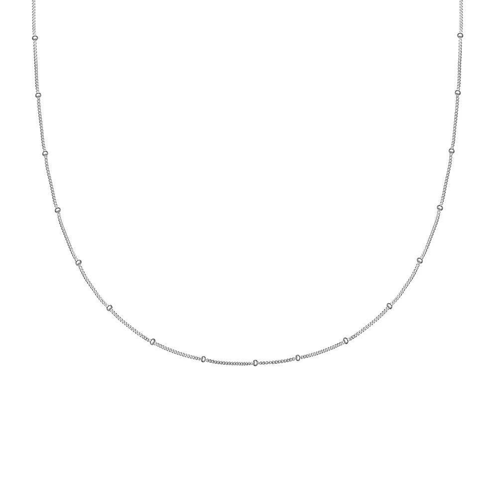 PRIMROSE Sterling Silver Polished Bead Curb Chain Necklace, Women's, Size: 20" Product Image