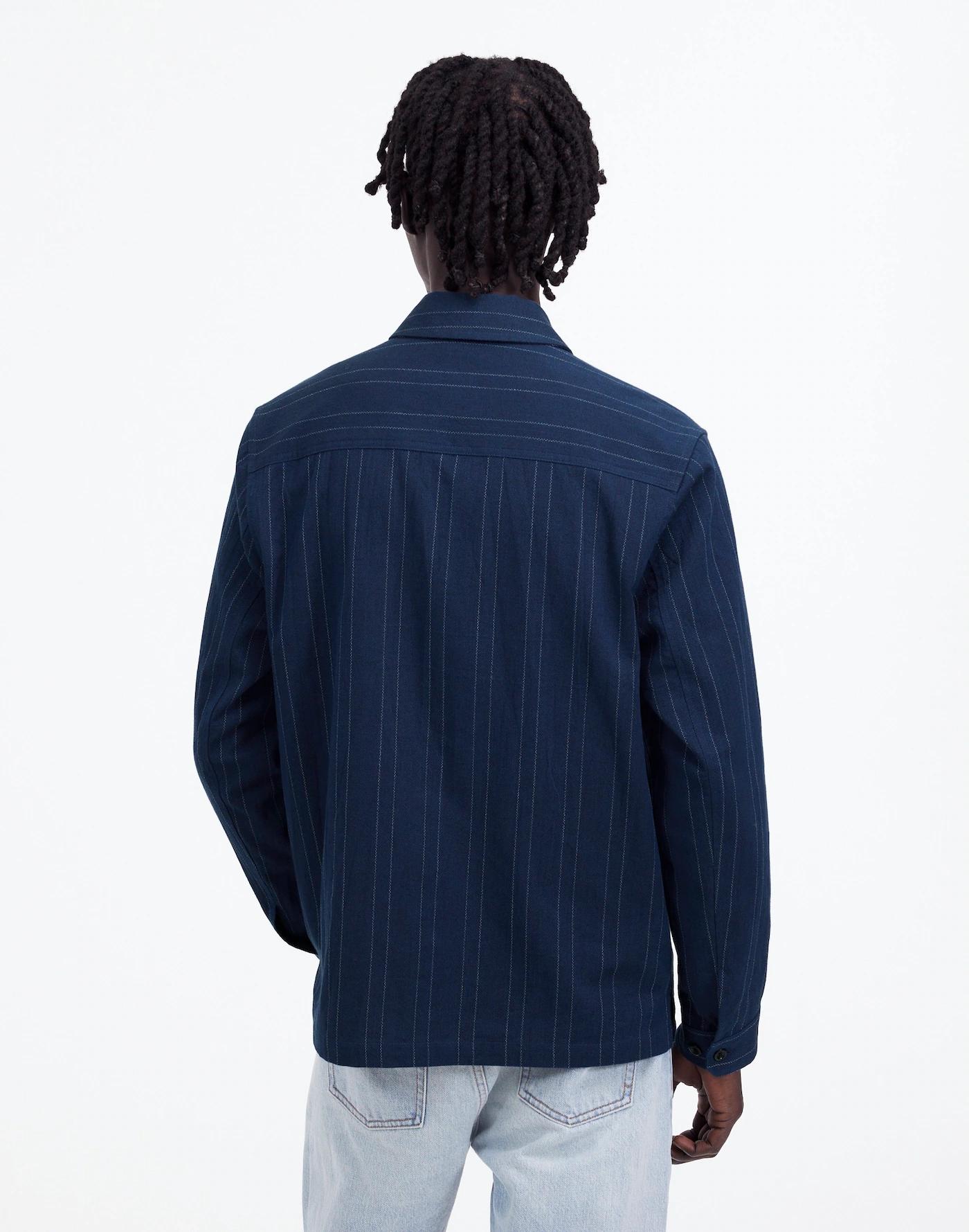 Chore Jacket in Indigo-Dyed Stripe Product Image