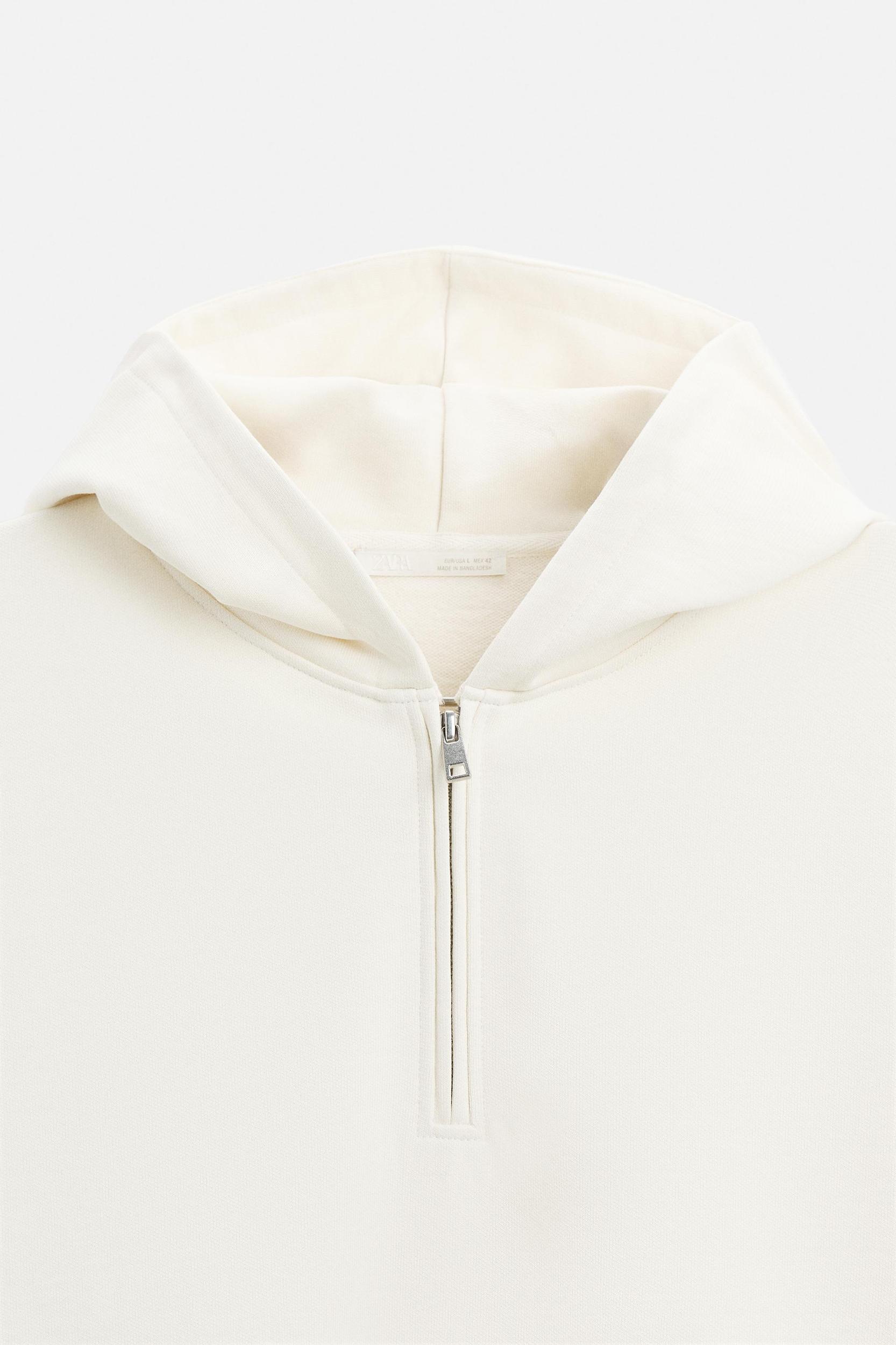 BASIC HOODED QUARTER-ZIP SWEATSHIRT Product Image