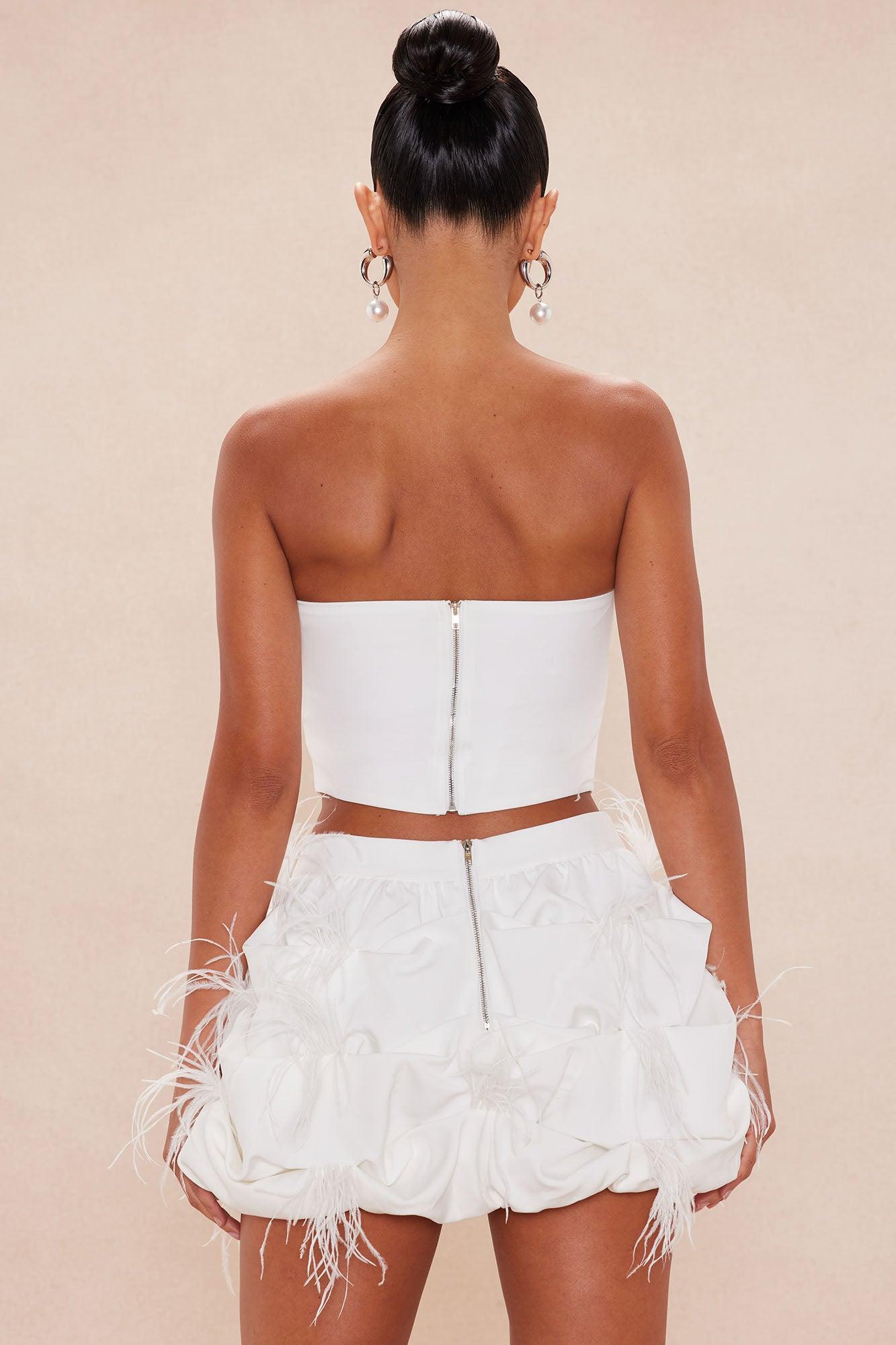 Chloe Corset Mini Skirt Set - Off White Product Image