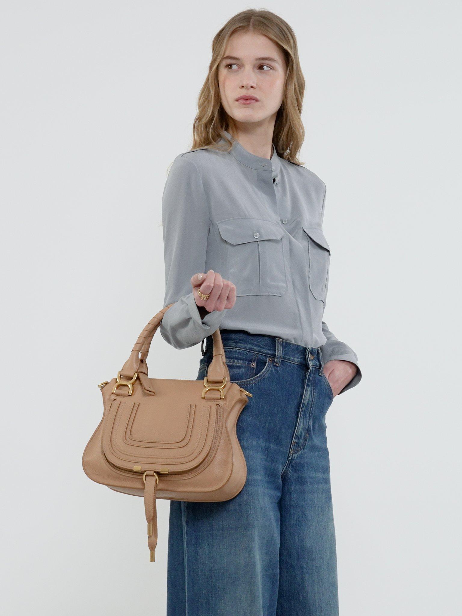 Small Marcie bag in grained leather Product Image