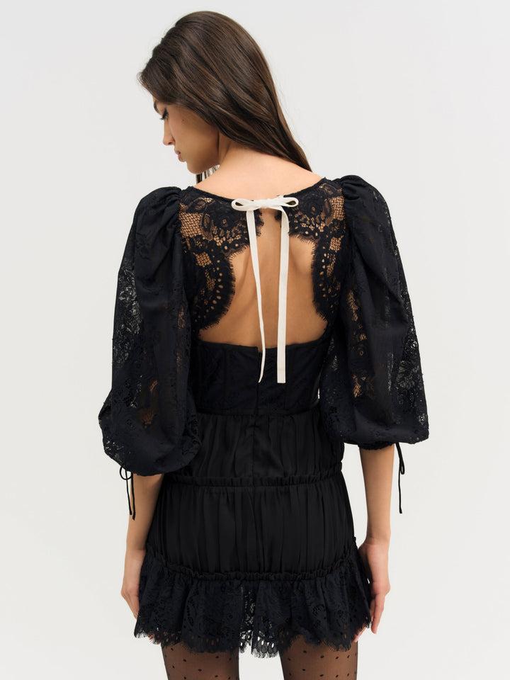 Ellis Mini Dress — Black Product Image