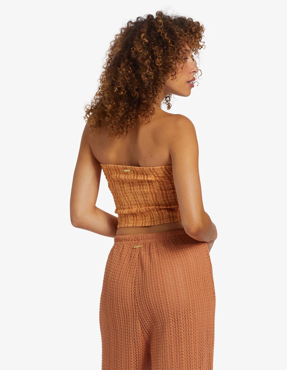 BILLABONG Keep It Simple Smocked Womens Tube Top - TOFFEE Product Image