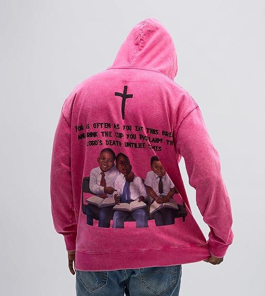 Sopula Vintage Til Death Do Us Part Graphic Acid Washed Hoodie Product Image