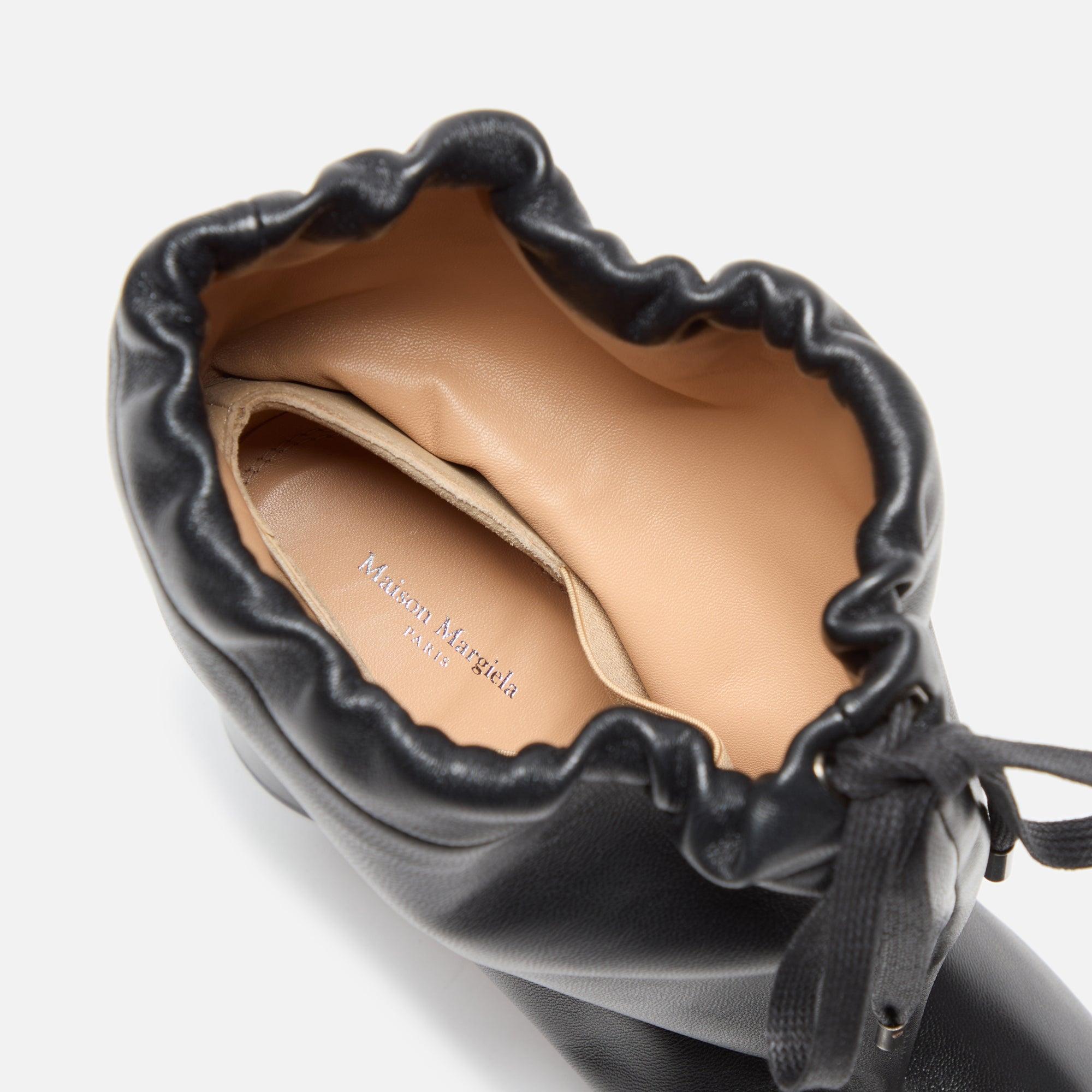 Maison Margiela WMNS Drawstring Tabi Ankle Boot - Black Female Product Image