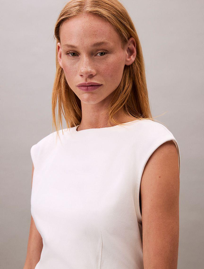 Denim Cap Sleeve Mini Dress  Product Image