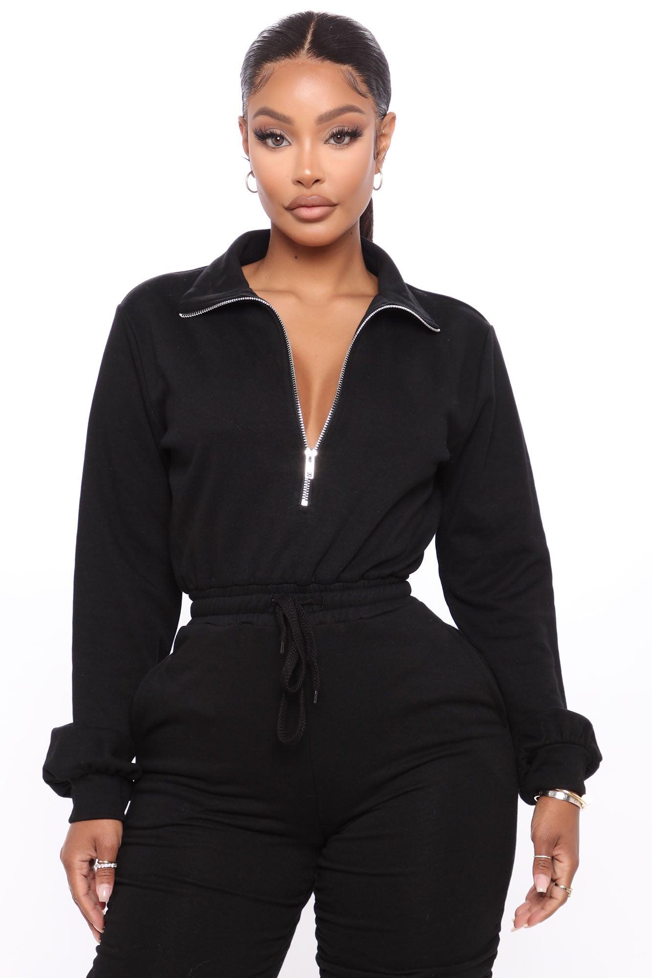 Perfect Escape Lounge Jumpsuit - Black Product Image