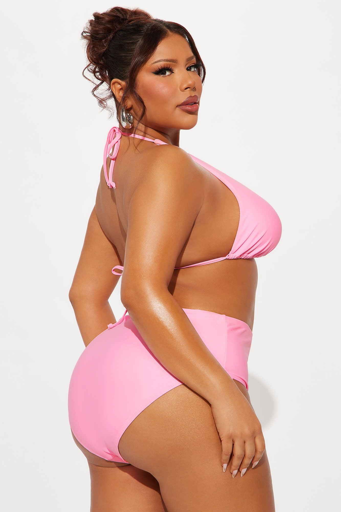 Honolulu Halter High Waist 2 Piece Bikini - Pink Product Image