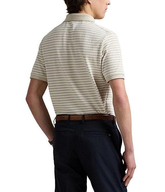 Polo Ralph Lauren Classic Fit Striped Oxford Mesh Short Sleeve Polo Shirt Product Image