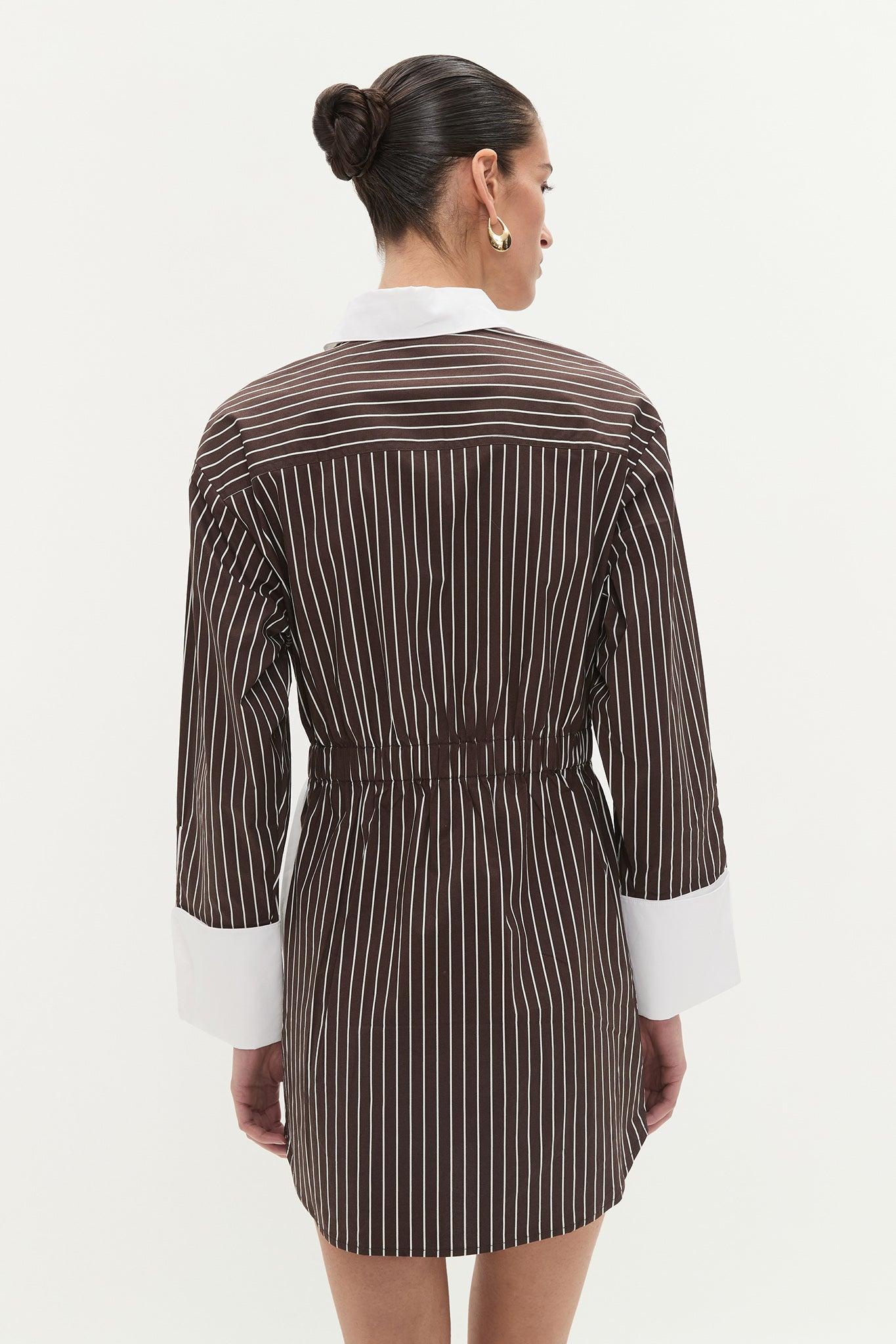 Palmer Striped Shirt Dress Product Image