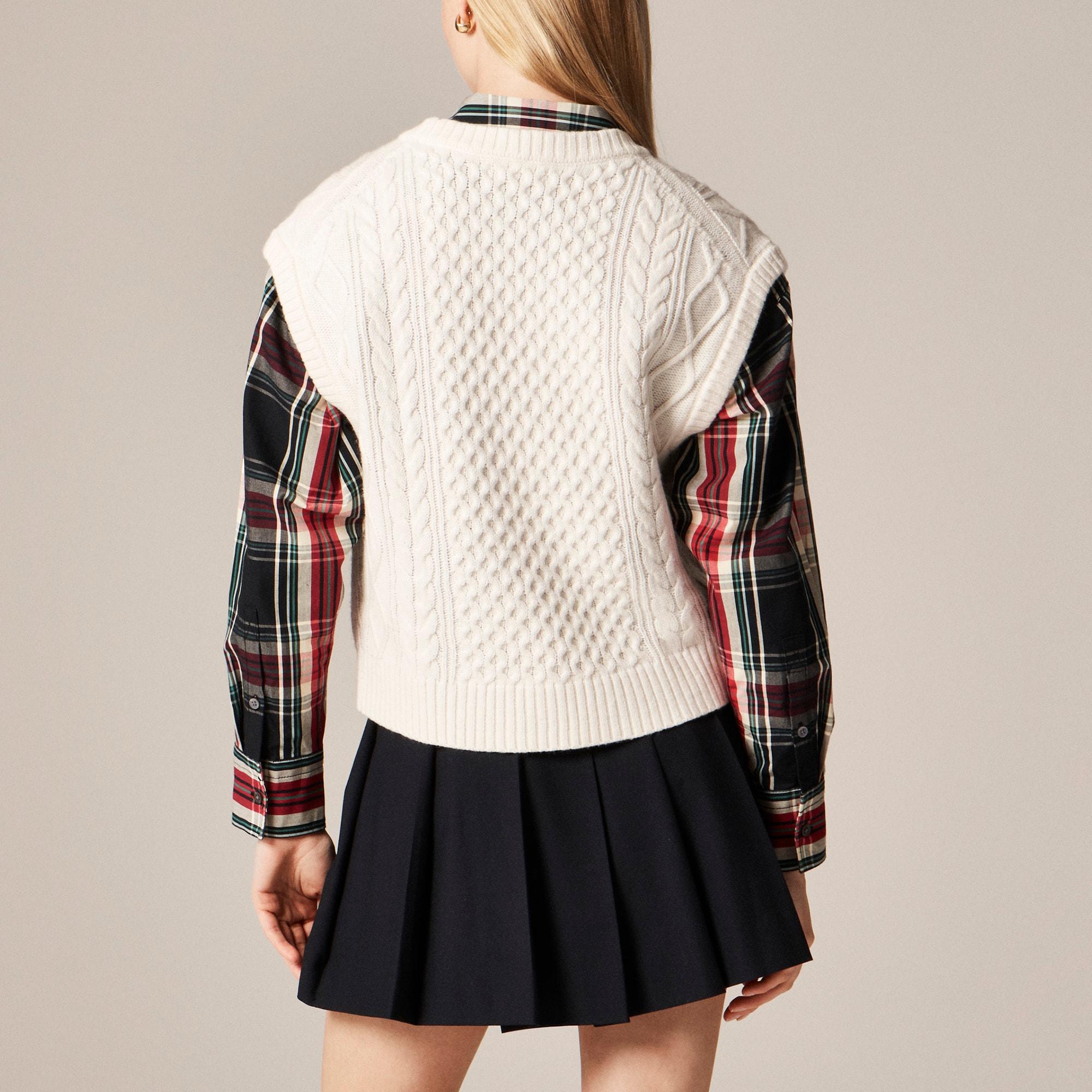 Cable-knit shell in wool blend Product Image