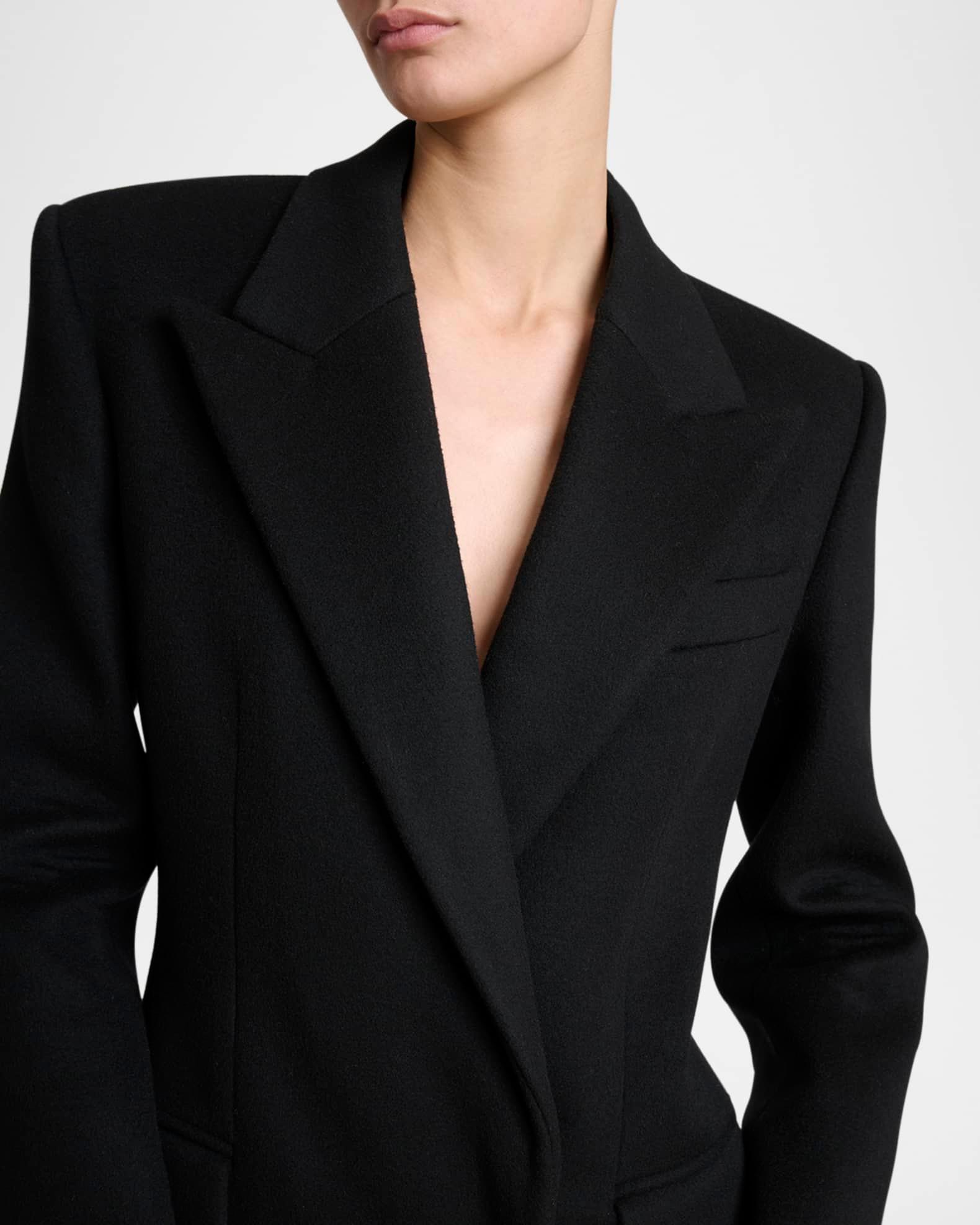 Wool Double-Breasted Cinched Coat Product Image