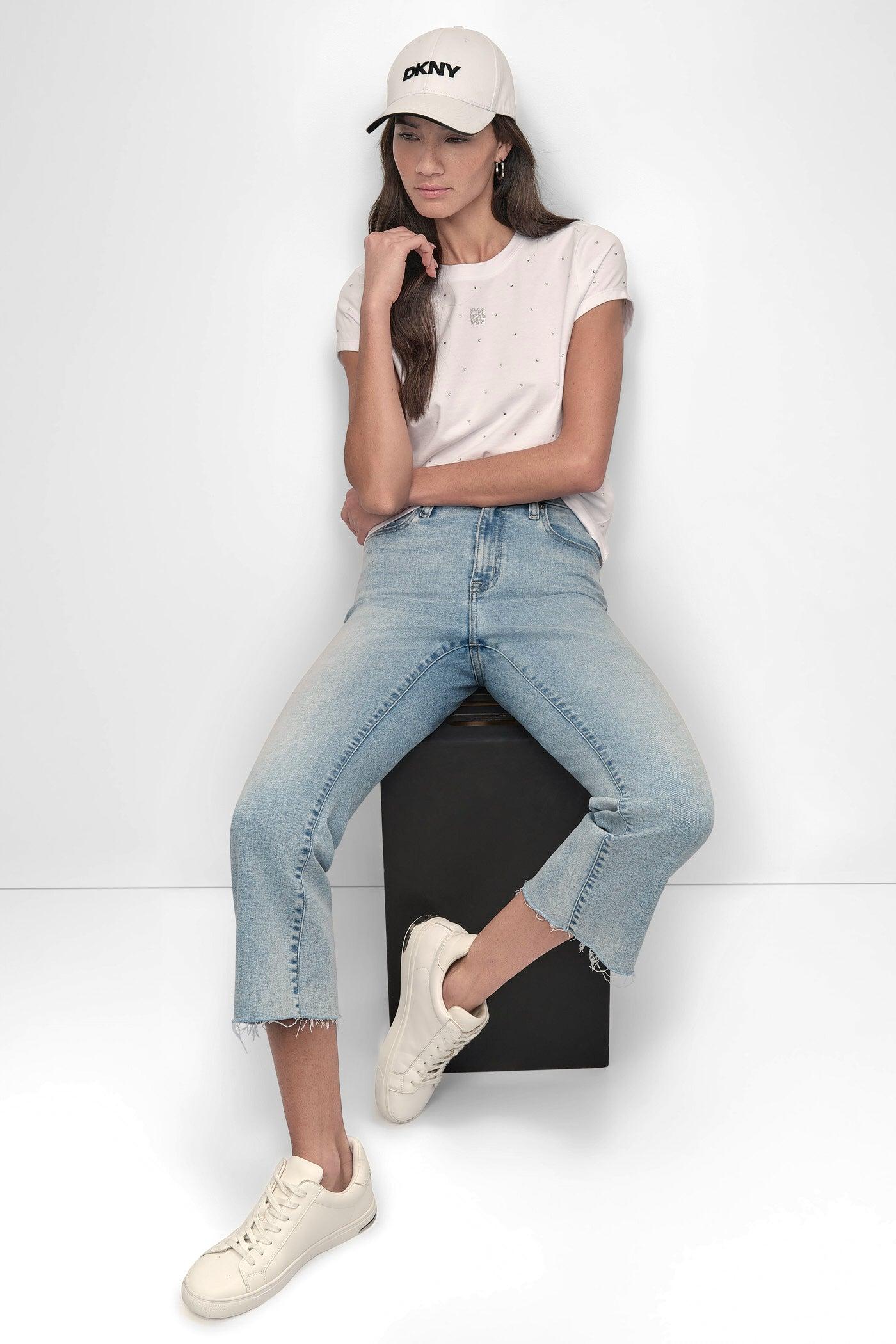 CRYSTAL EMBELLISHED LOGO TEE Product Image