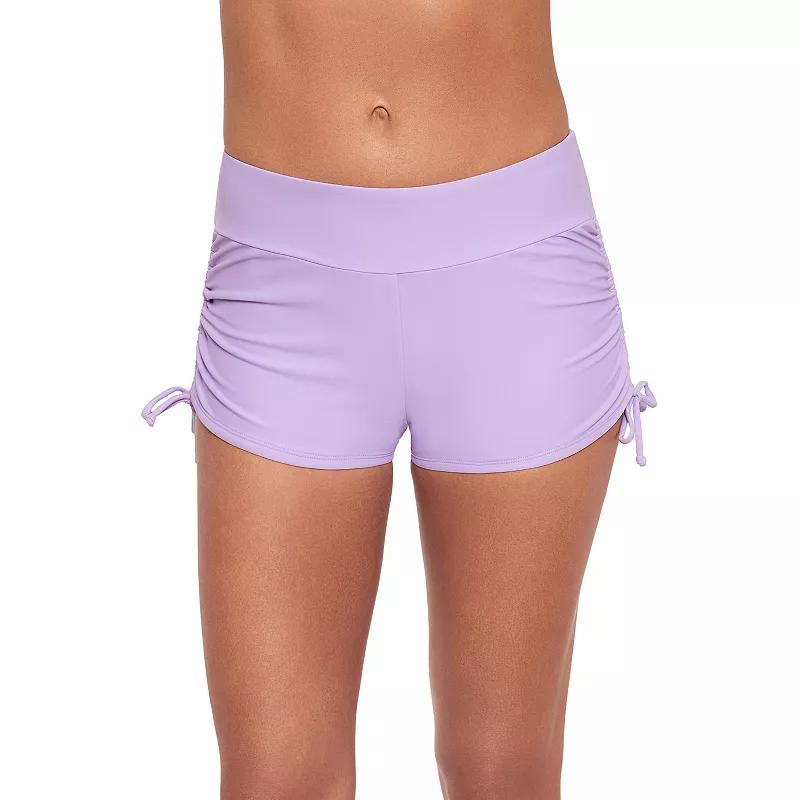 Women's ECO BEACH Side-Ruched Swim Shorts,  Product Image