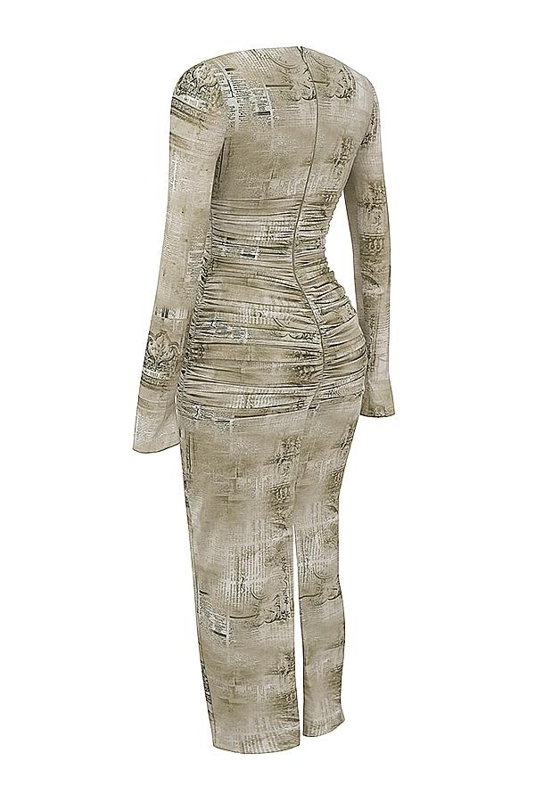 Lanetta  pale sage print maxi dress Product Image