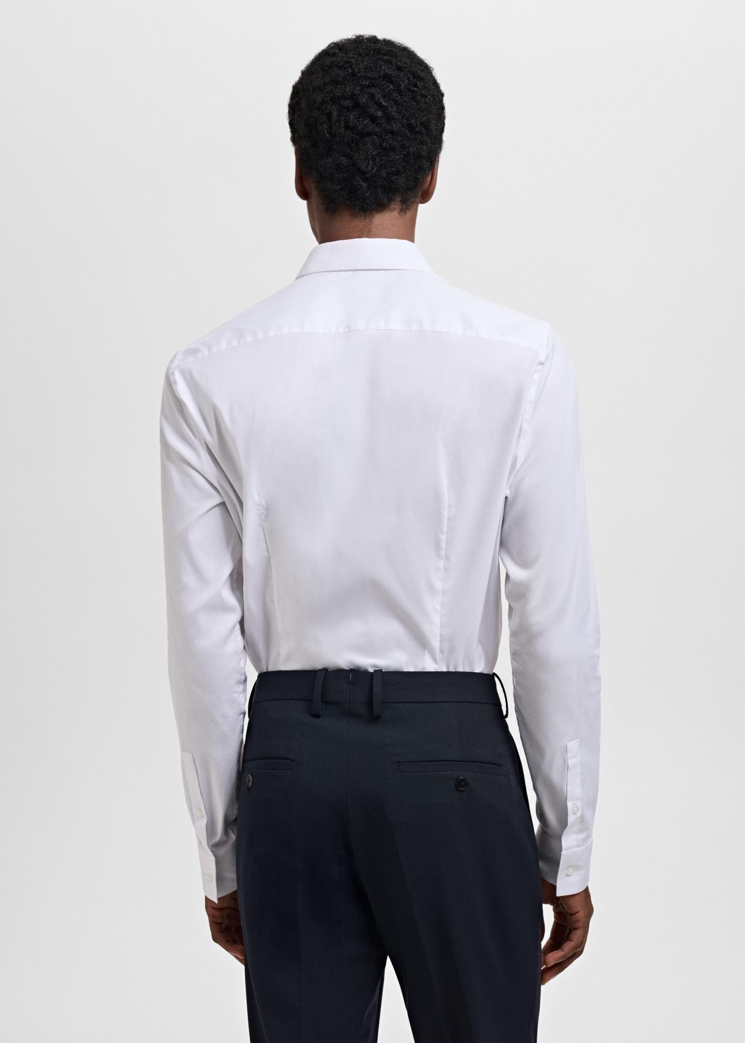 Slim fit cotton suit shirt - Men | MANGO USA Product Image