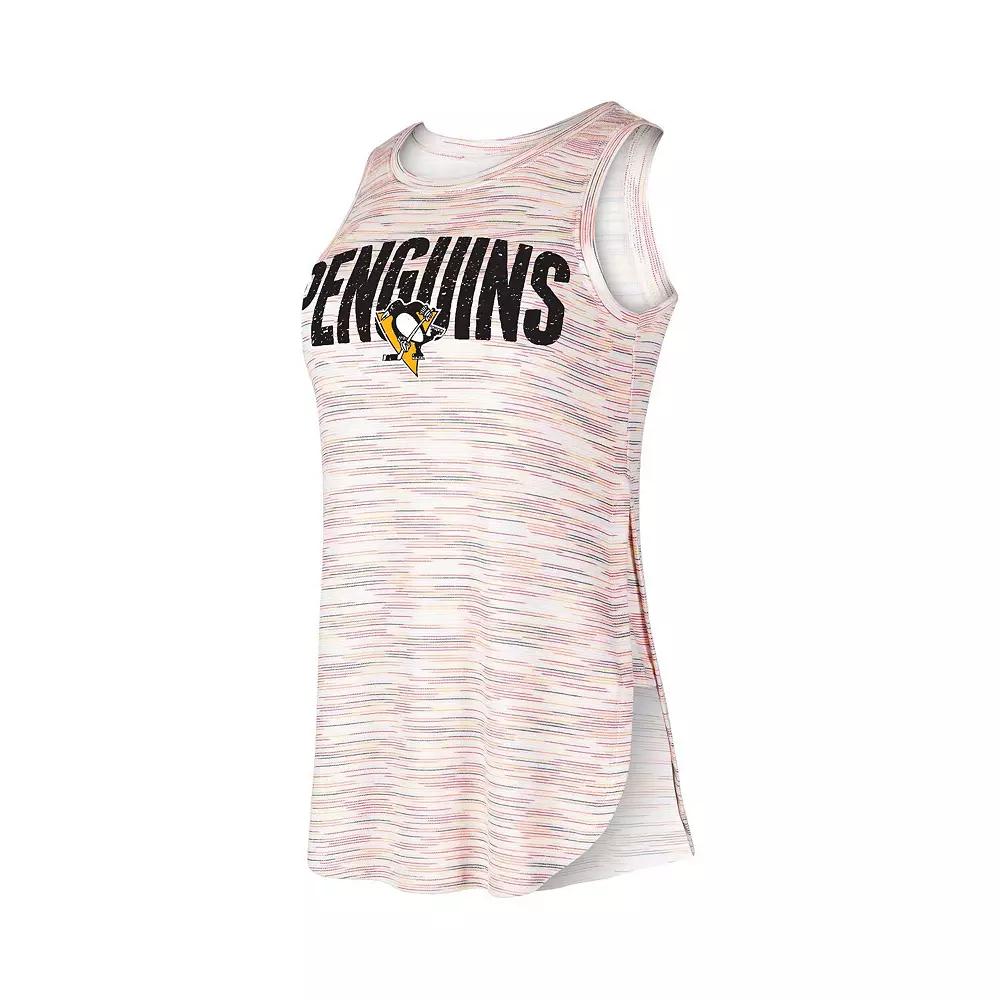 Women's Concepts Sport Pittsburgh Penguins Sunray Multicolor Tri-Blend Tank Top,  Product Image