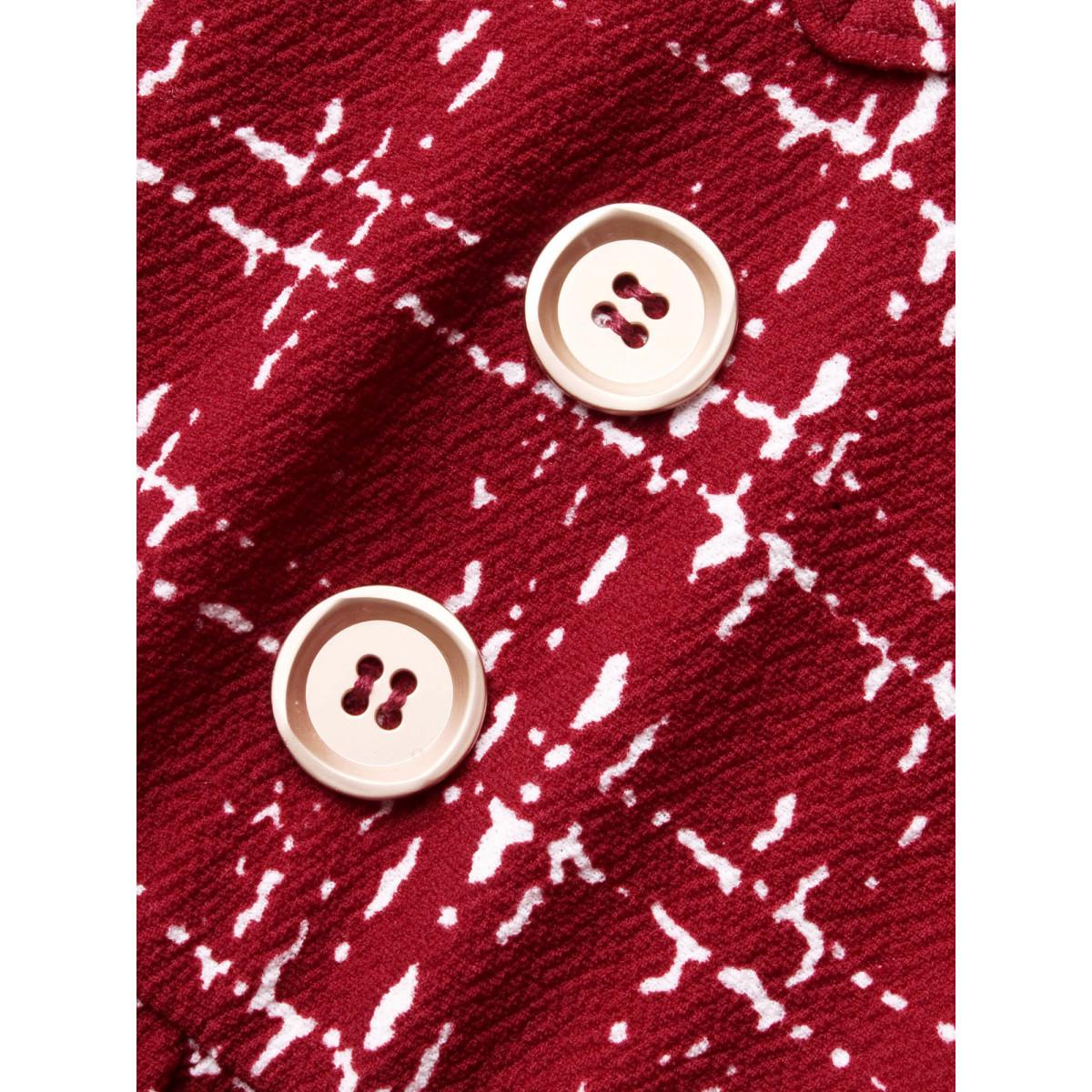 Plus Size Plaid Cami Front Button Midi Dress Scarlet Women Elegant Button Deep V-neck Sleeveless Curvy BloomChic 28/5X Product Image