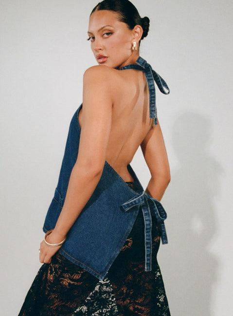 Hills Halter Denim Product Image