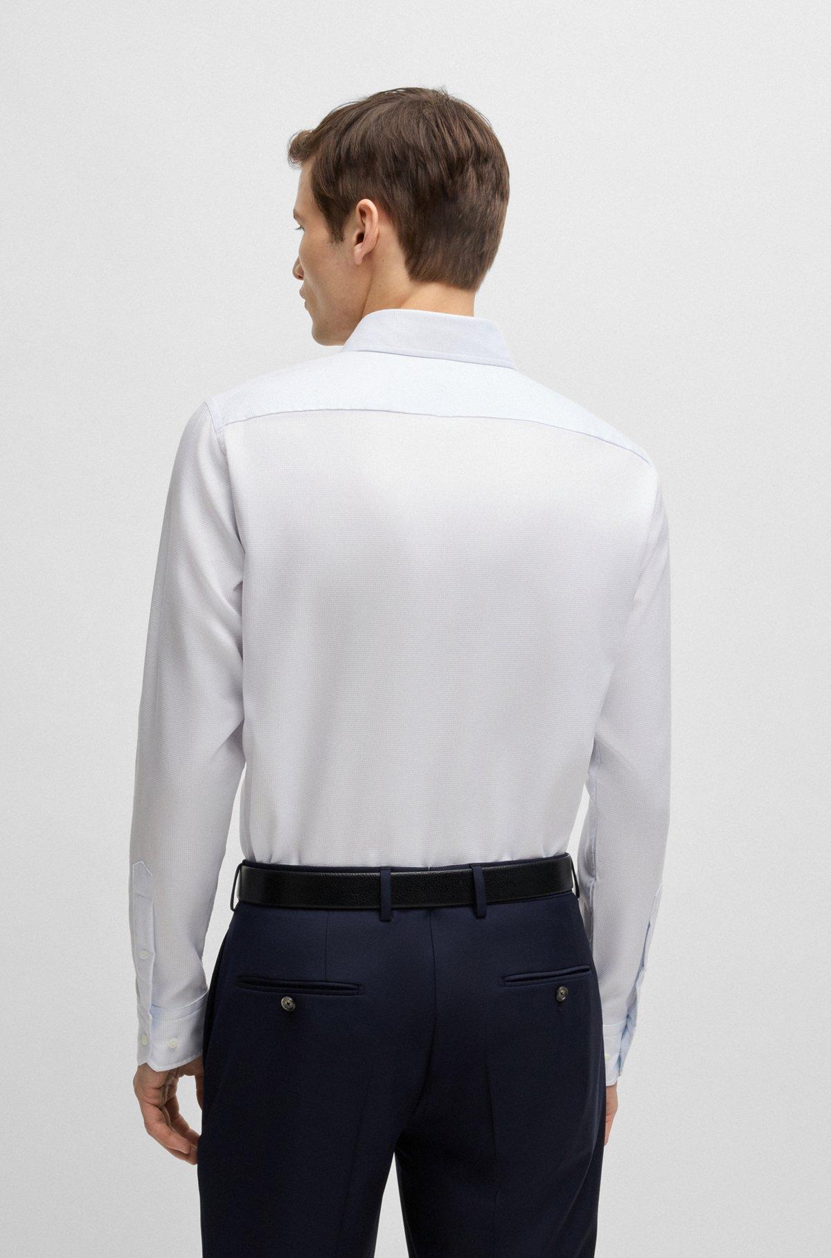 Regular-fit shirt in Italian-made non-iron cotton Product Image